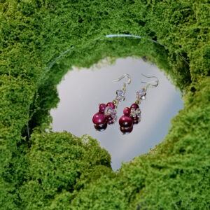 Celine – Red Cat’s Eye Earrings