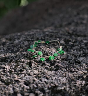 Emerald Grove – Raw Green Stone Bracelet
