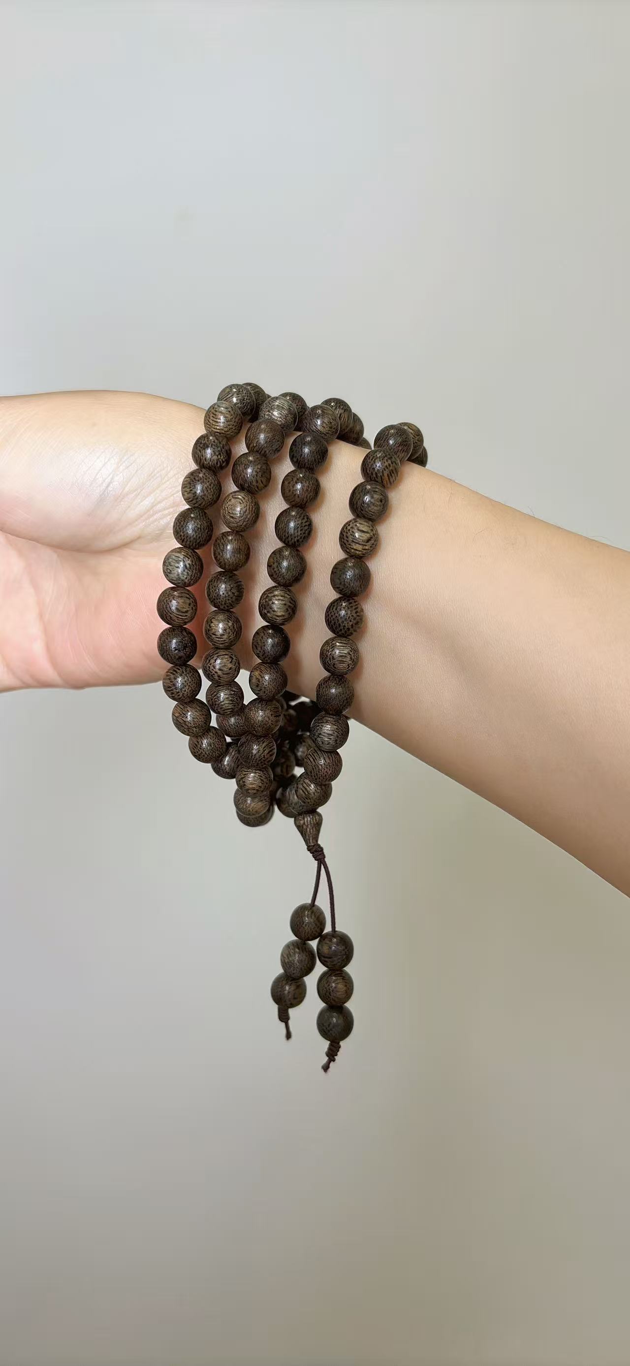 Agarwood Serenity – Dual-Wear Mala Necklace / Stackable Bracelet – alternate view 2 by ImperfectRealm