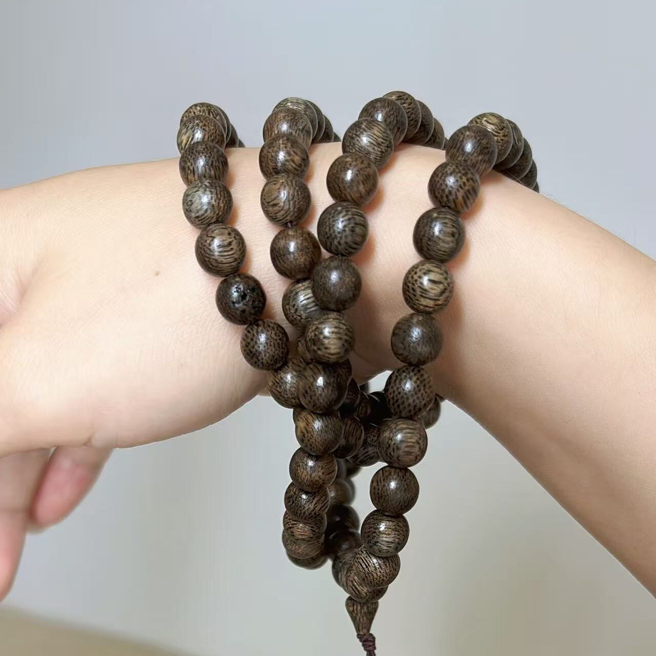 Agarwood Serenity – Dual-Wear Mala Necklace / Stackable Bracelet by ImperfectRealm