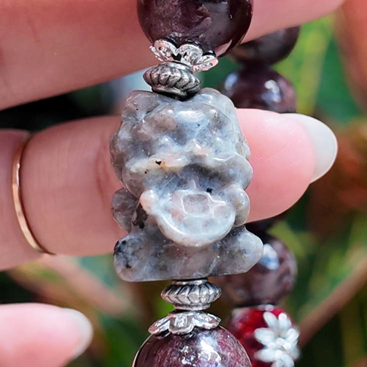 Strawberry Curse – Garnet & Fortune Beast Bracelet – alternate view 3 by ImperfectRealm