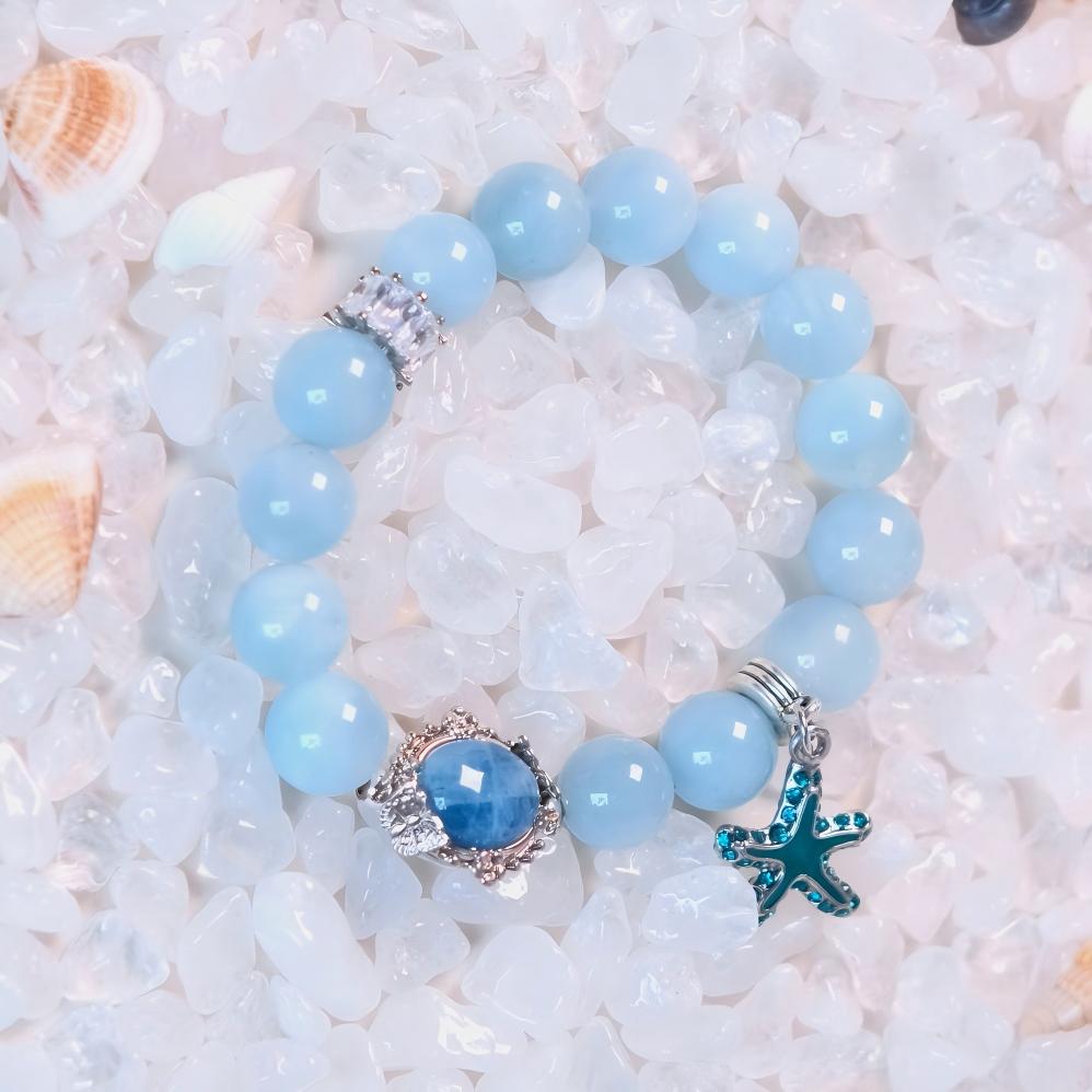 Ocean Whisper – Aquamarine Bracelet by ImperfectRealm