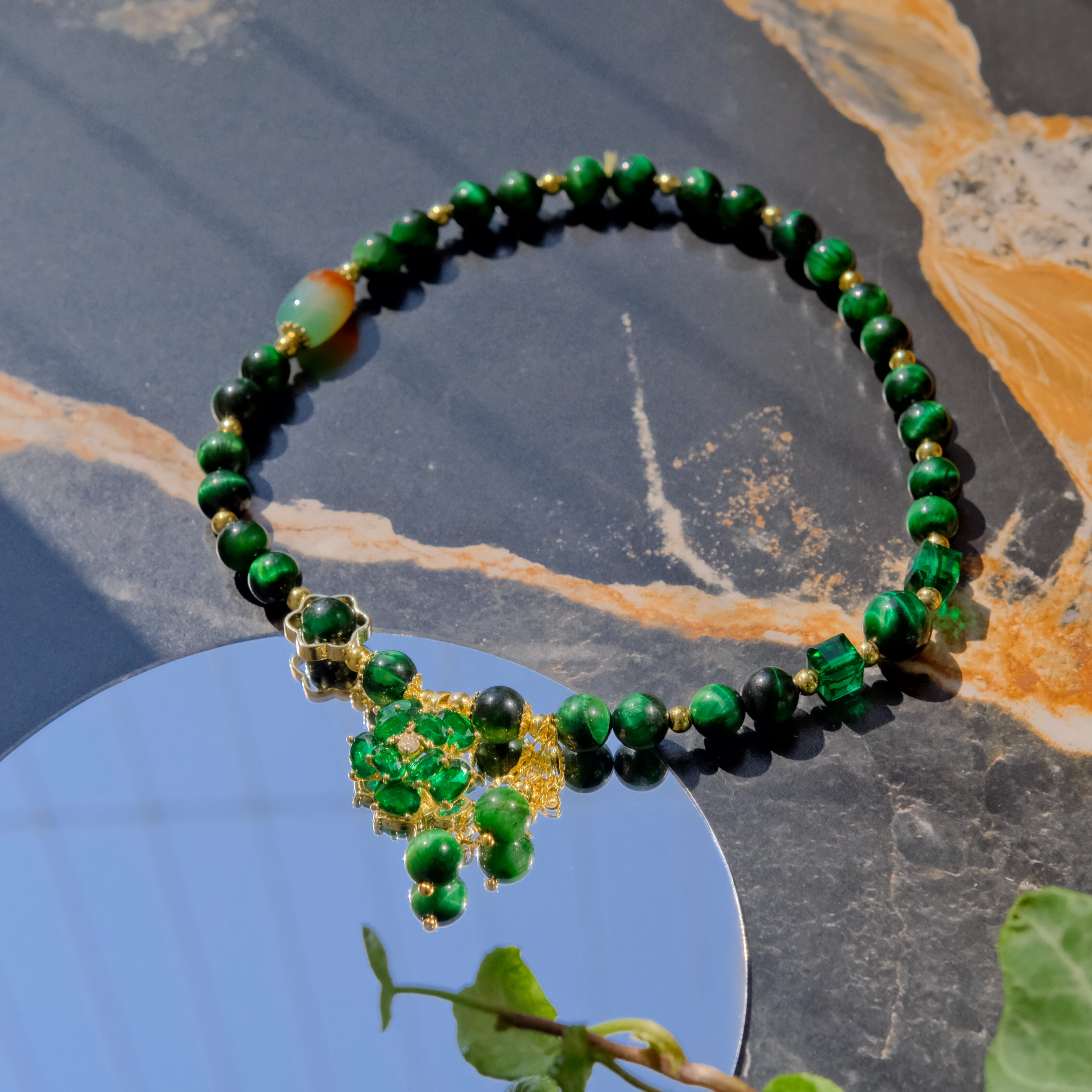 Ophidian Wish – Green Tiger’s Eye Stacking Bracelet by ImperfectRealm