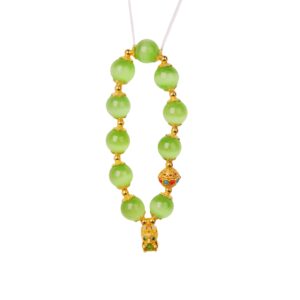 Moonlit Willow – Green Cat Eye Bracelet