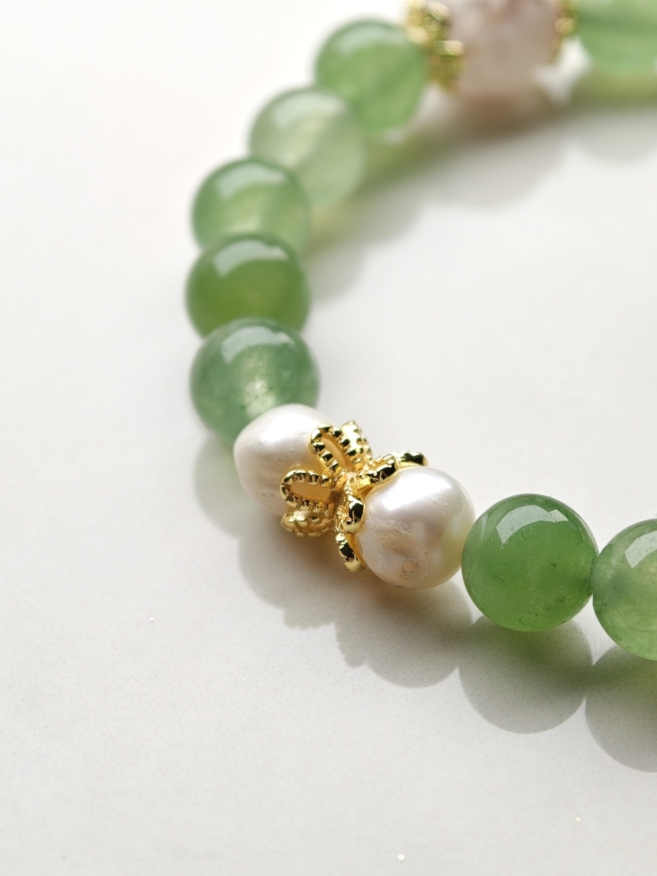 Verdant Bloom – Green Chalcedony Bracelet – alternate view 2 by ImperfectRealm
