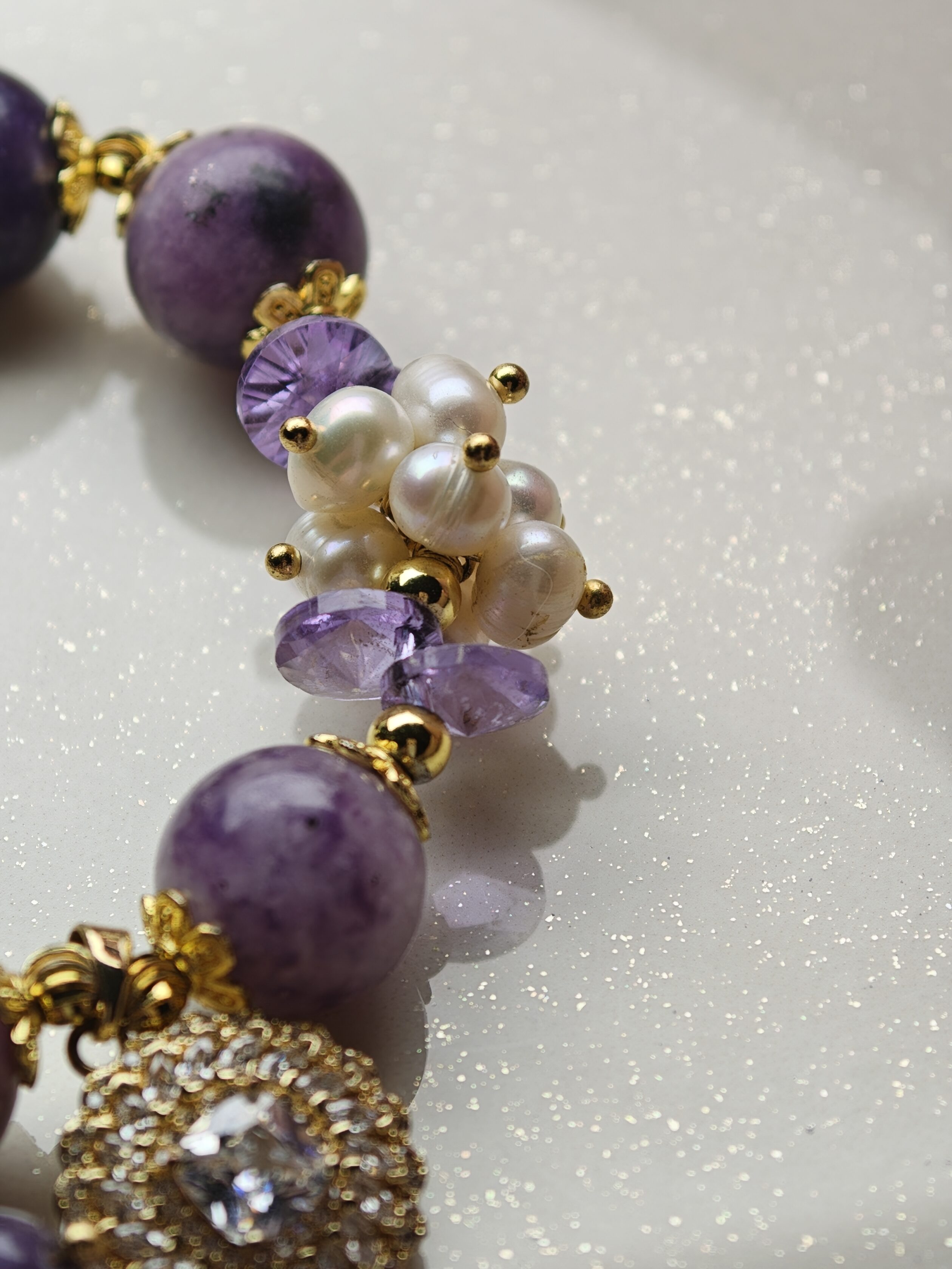 Regal Bloom – Lepidolite Bracelet – alternate view 4 by ImperfectRealm