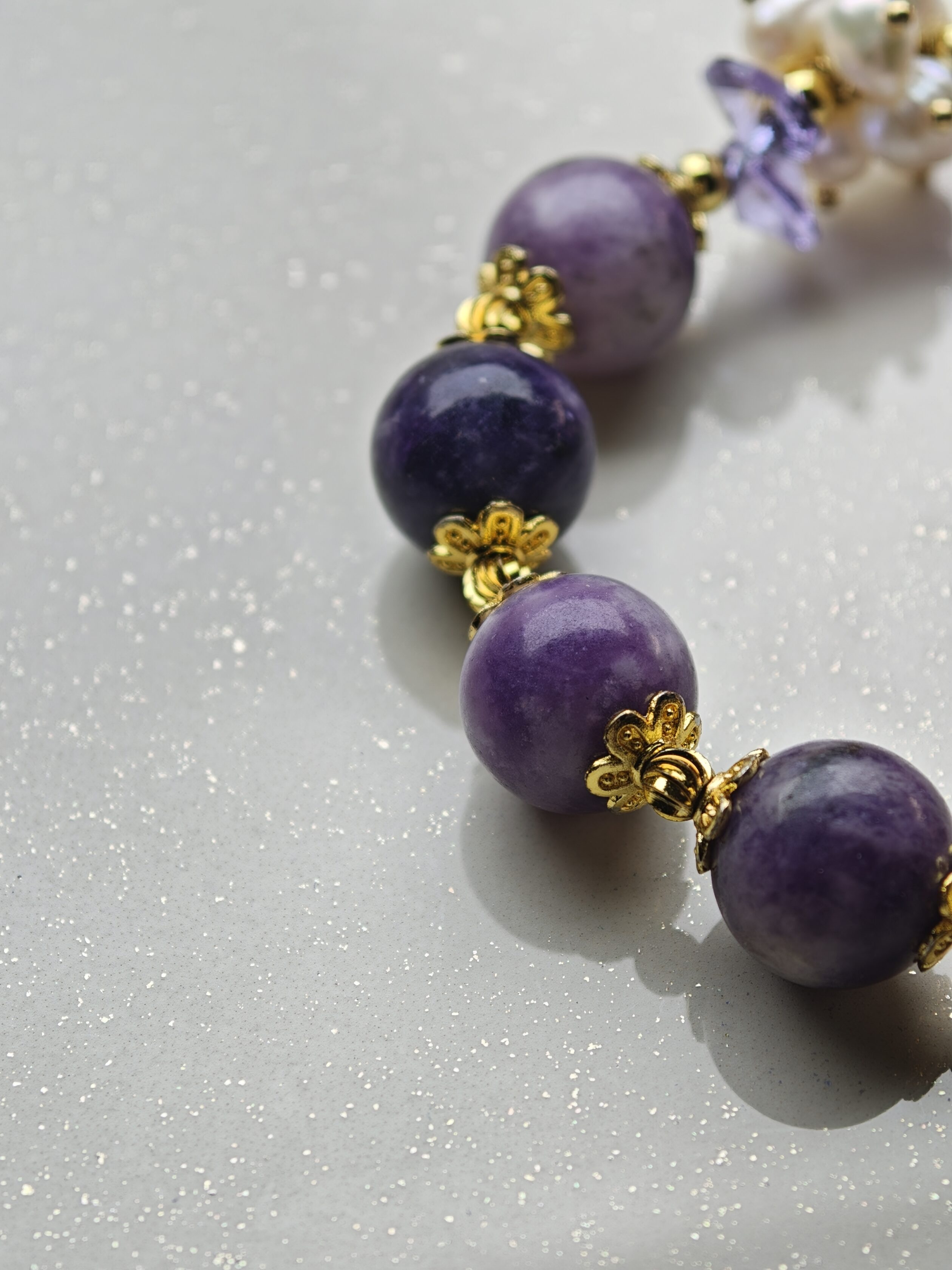 Regal Bloom – Lepidolite Bracelet – alternate view 2 by ImperfectRealm