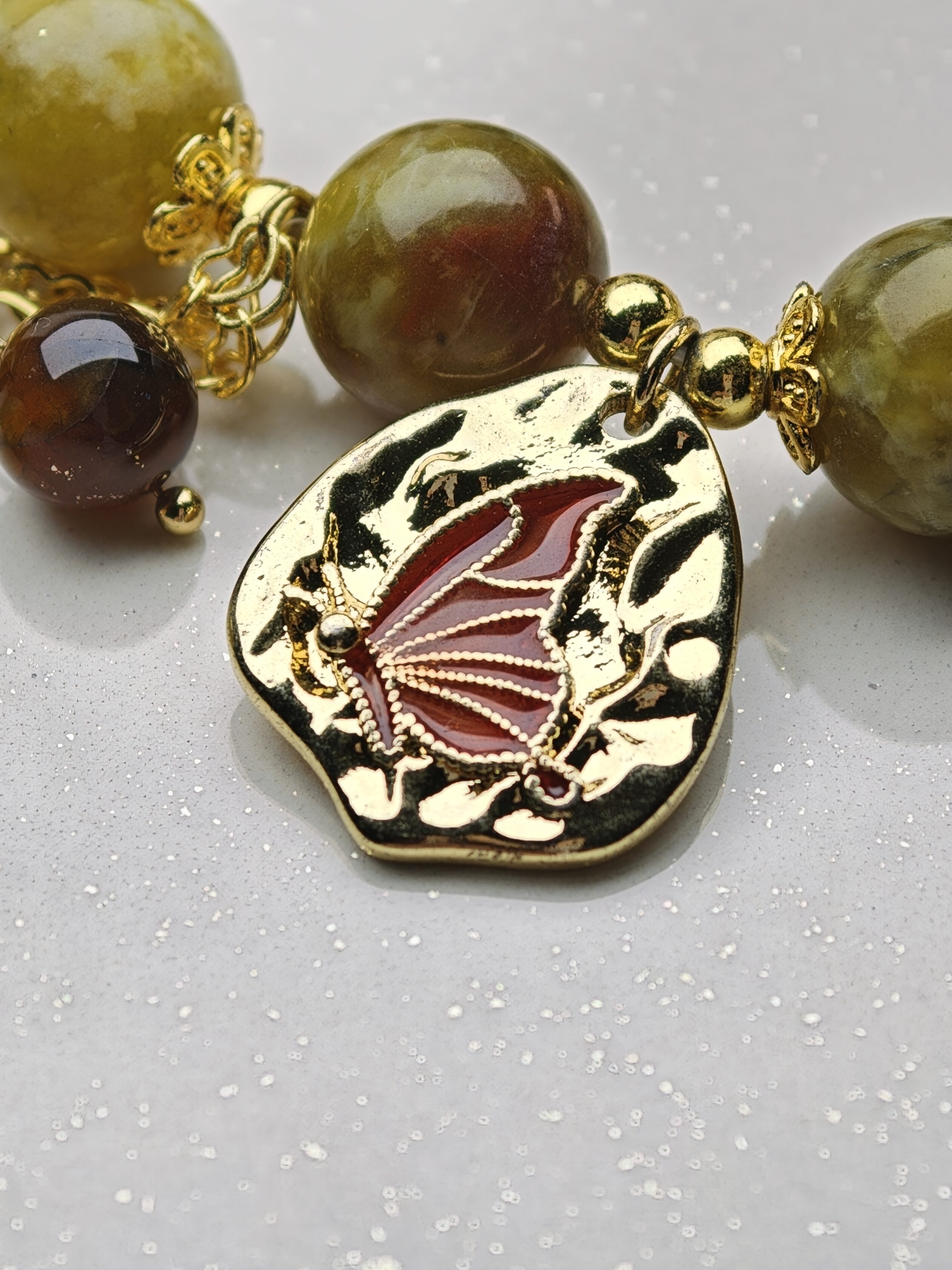 Wildlight Echo – Yellow Dragon Agate Bracelet – alternate view 2 by ImperfectRealm