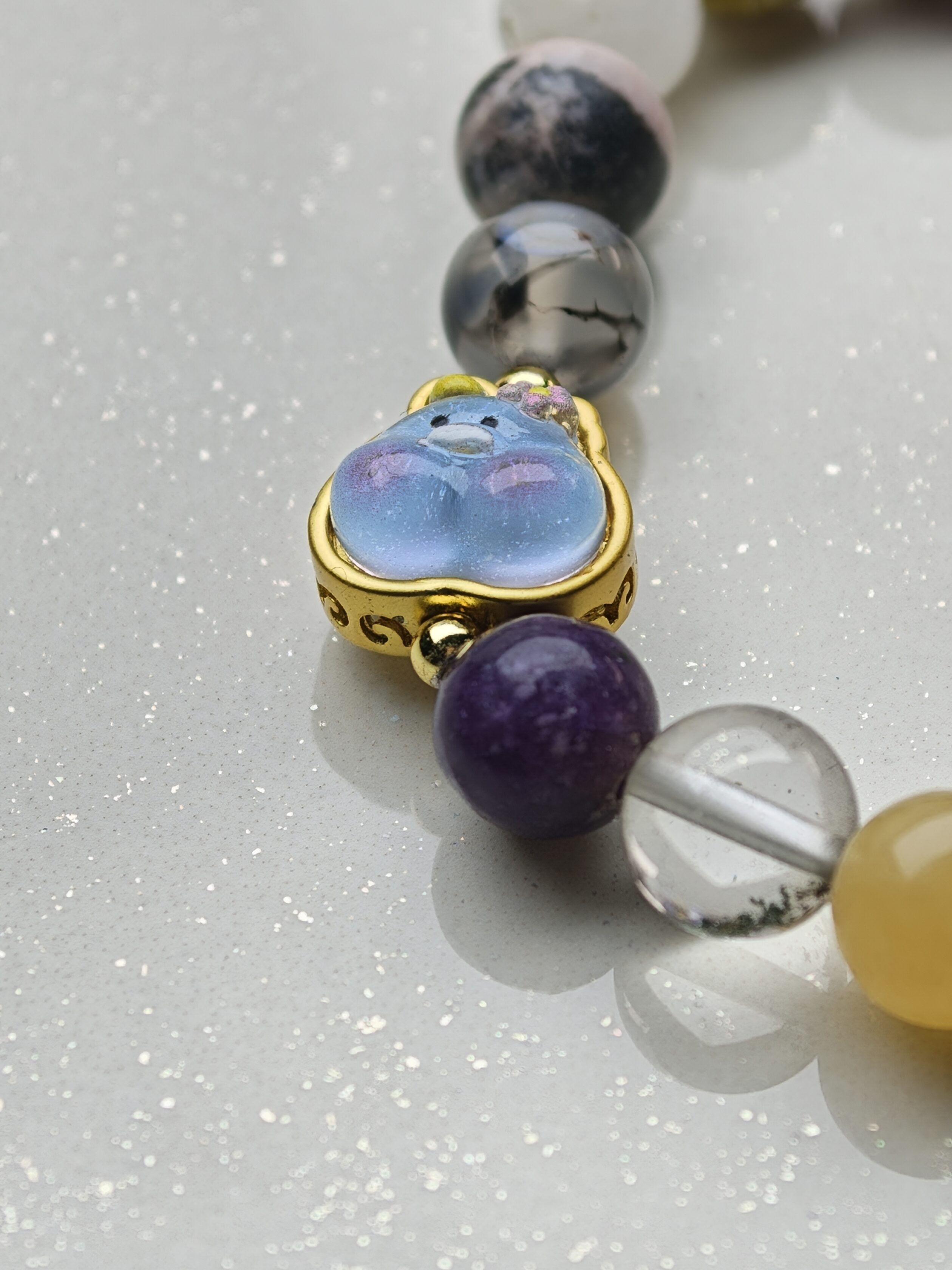 Blush Guardian – Freshwater Pearl & Fluorite Pixiu Bracelet by ImperfectRealm
