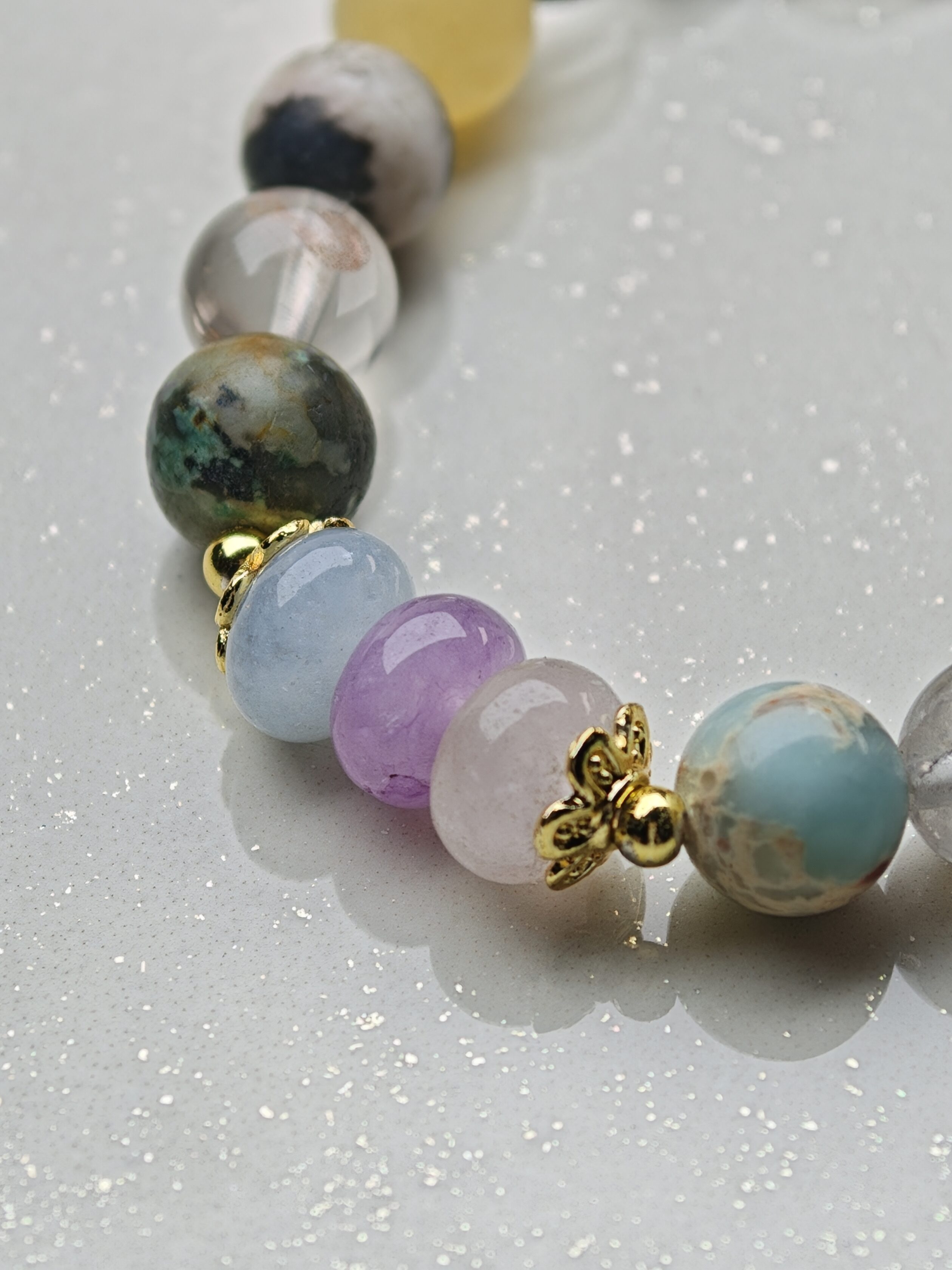 Blush Guardian – Freshwater Pearl & Fluorite Pixiu Bracelet – alternate view 5 by ImperfectRealm