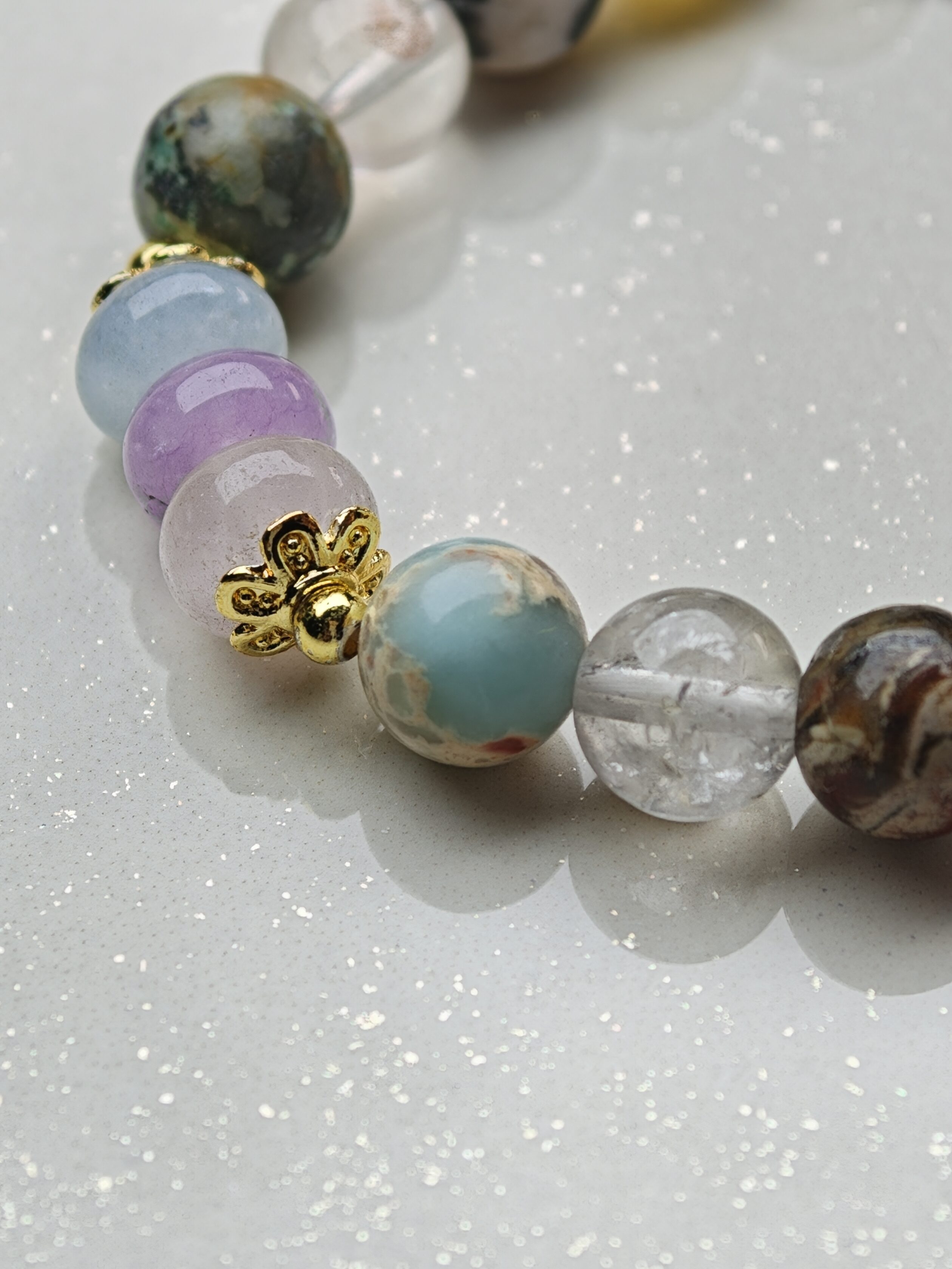 Blush Guardian – Freshwater Pearl & Fluorite Pixiu Bracelet – alternate view 4 by ImperfectRealm