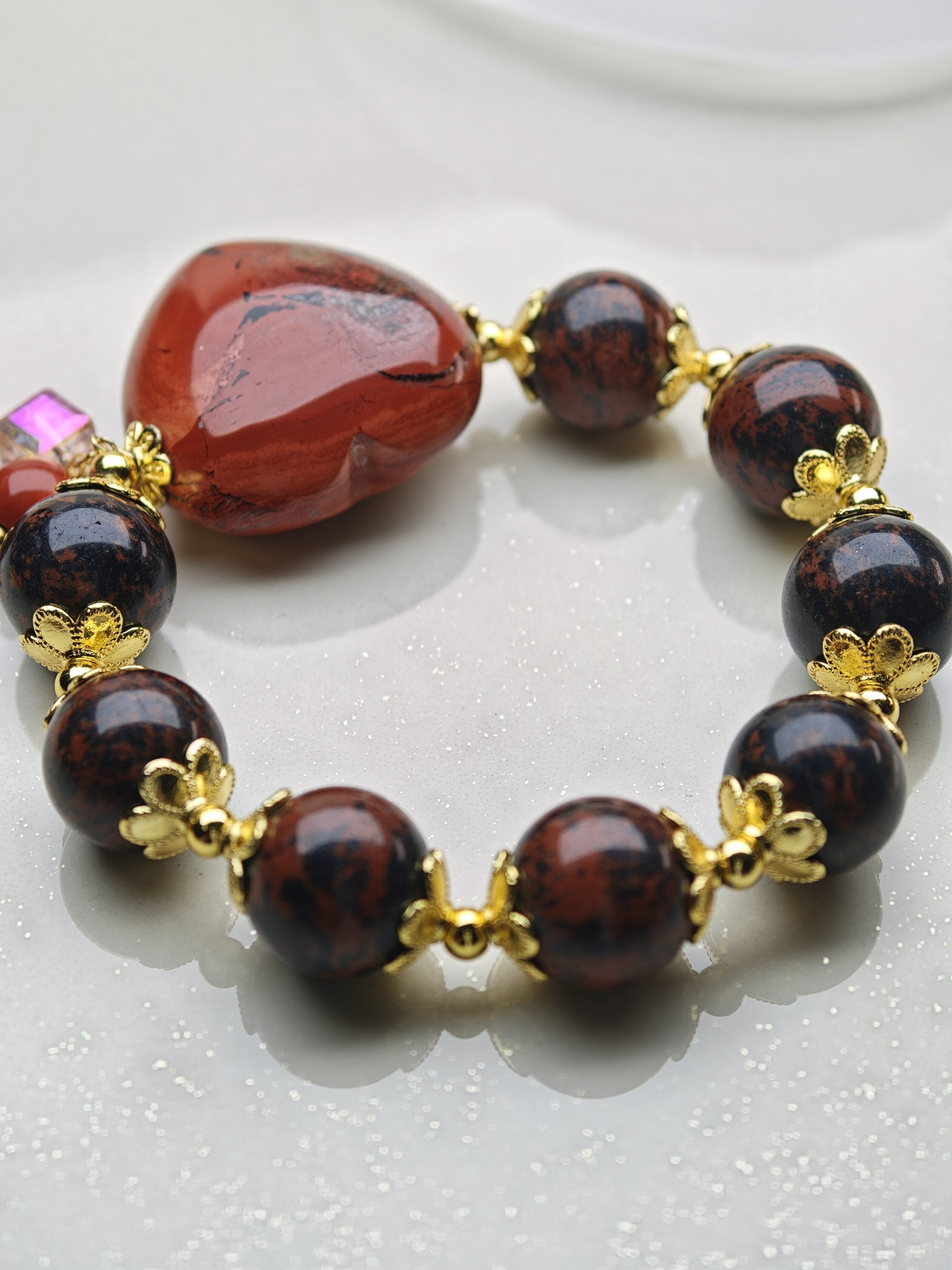 Scarlet Swan – Red Jasper Bracelet – alternate view 2 by ImperfectRealm