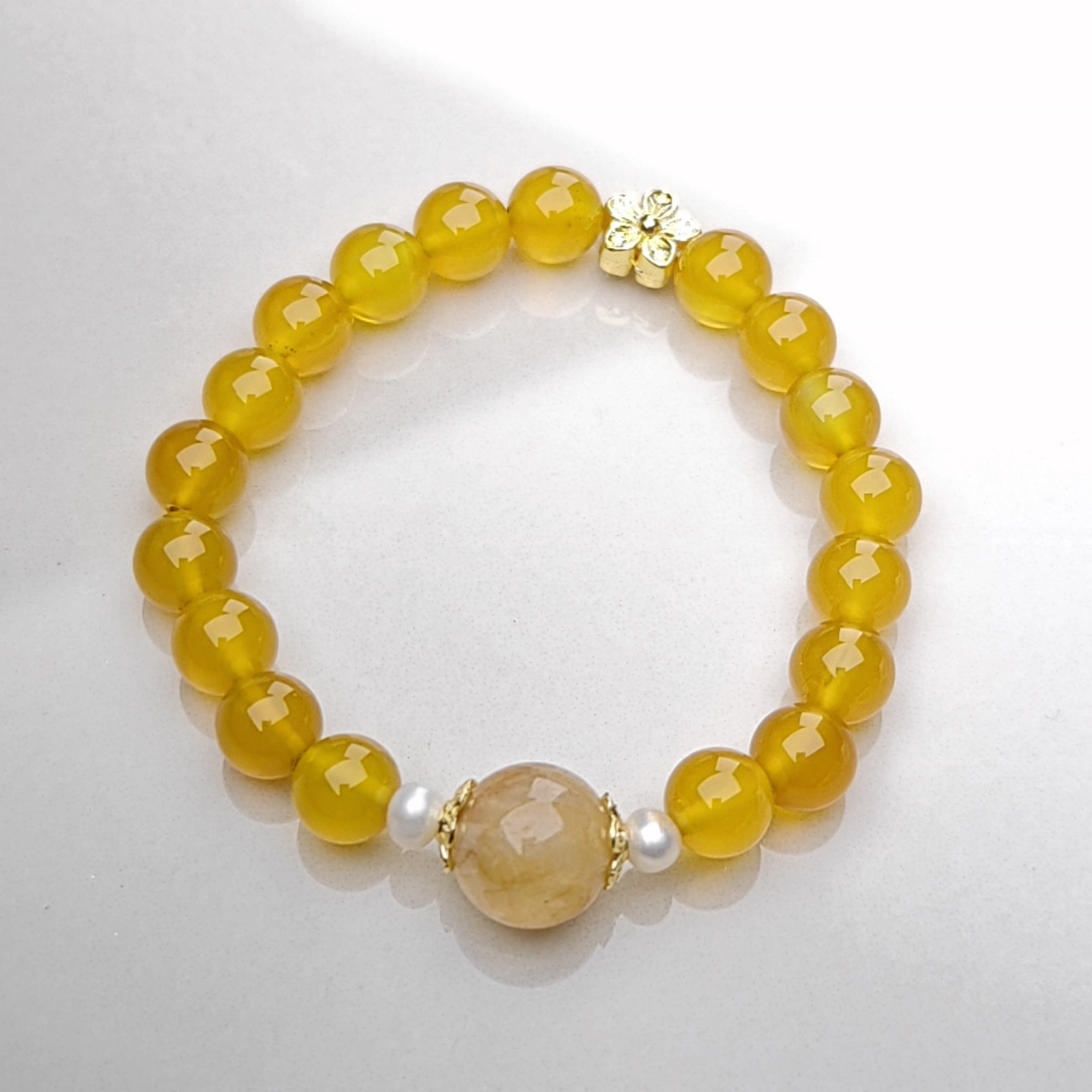 Honey Drop – Yellow Agate Bracelet – alternate view 2 by ImperfectRealm