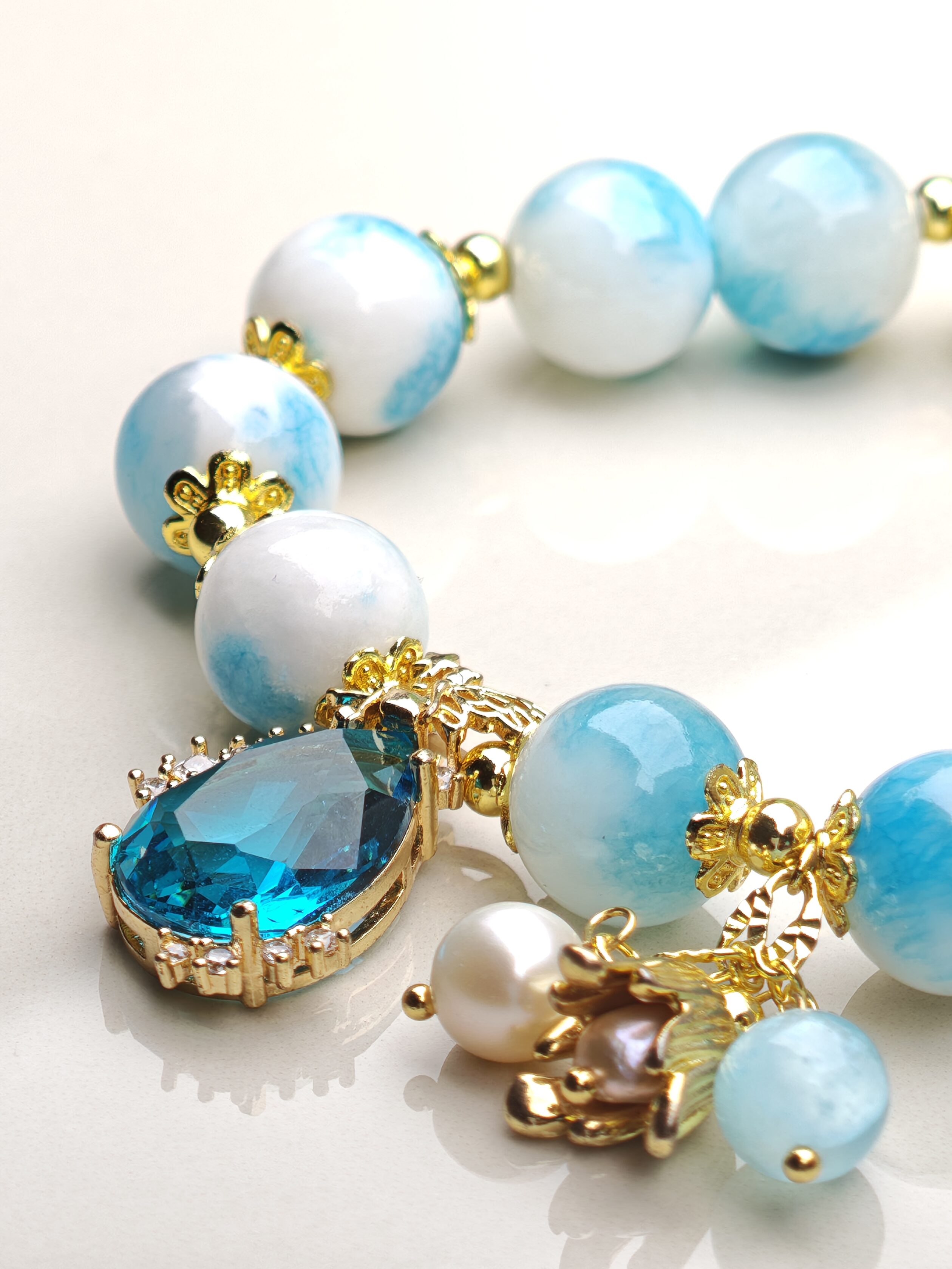 Gleam of the Persian Sea – Persian Jade Bracelet by ImperfectRealm