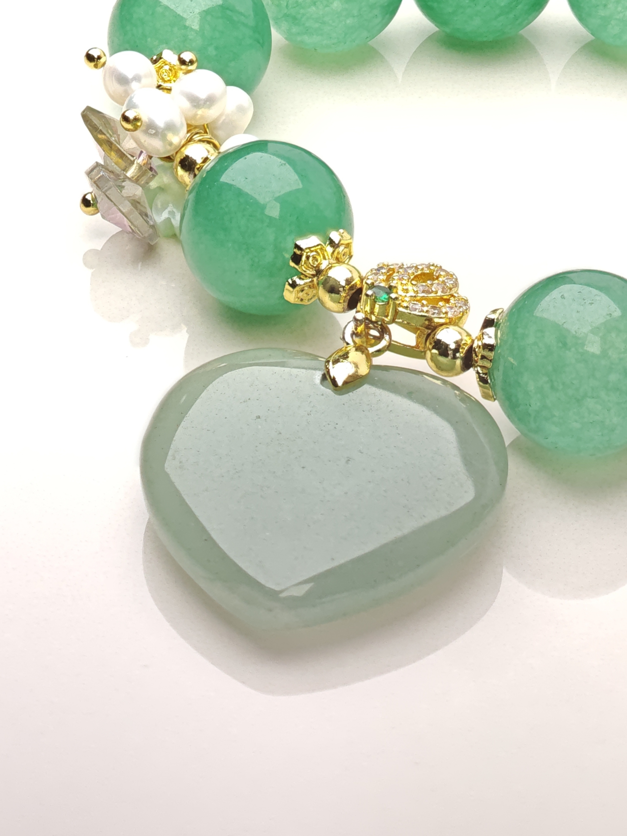 Heartlight Whisper – Green Aventurine Bracelet – alternate view 3 by ImperfectRealm