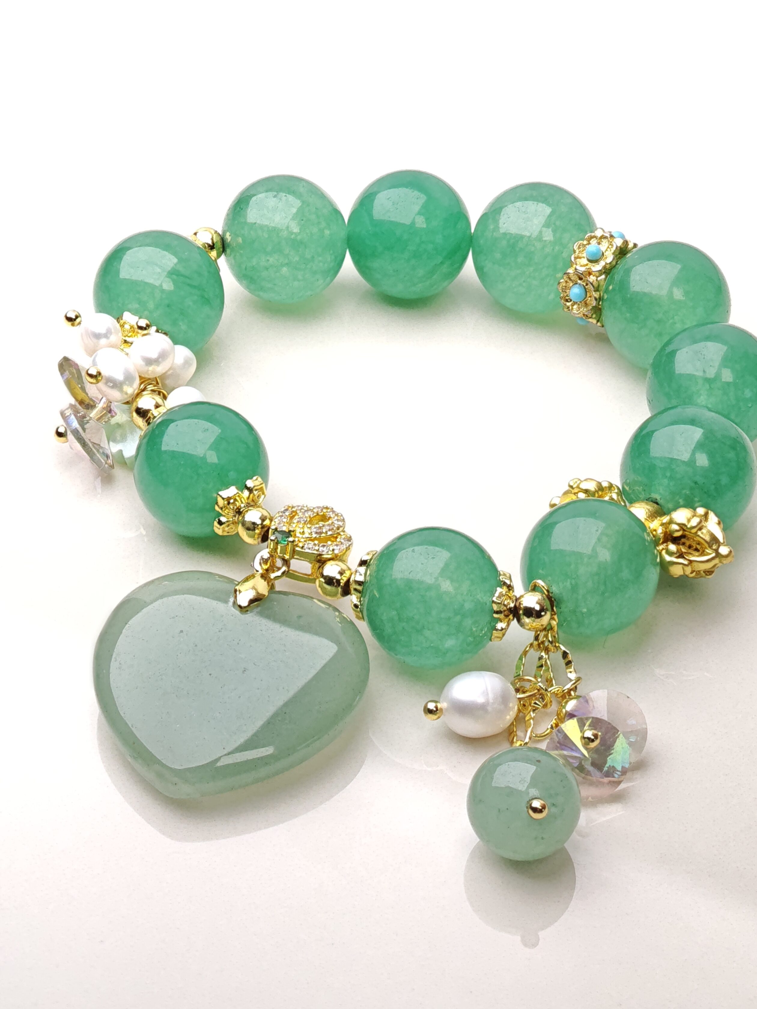 Heartlight Whisper – Green Aventurine Bracelet – alternate view 2 by ImperfectRealm