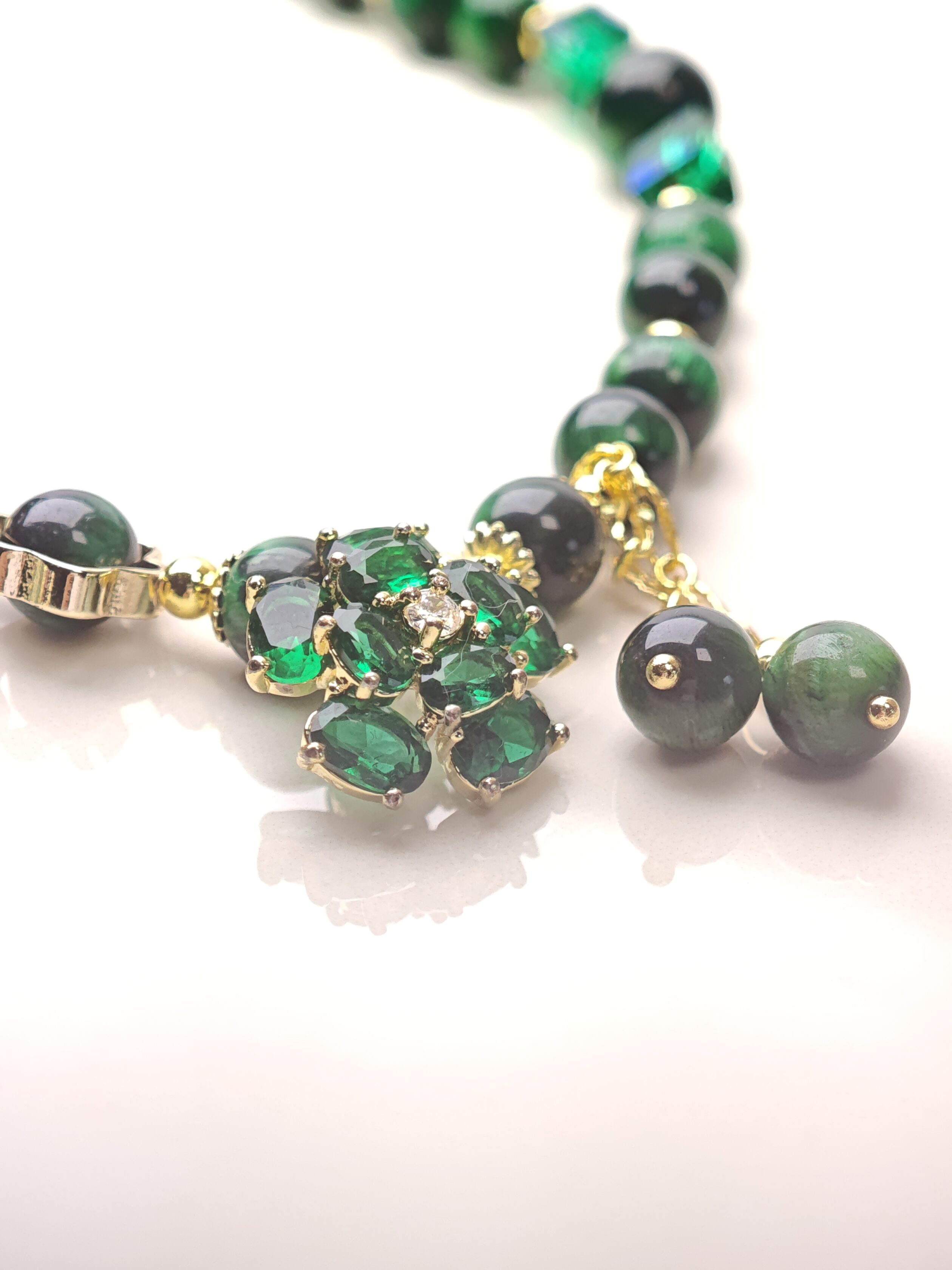Ophidian Wish – Green Tiger’s Eye Stacking Bracelet – alternate view 2 by ImperfectRealm