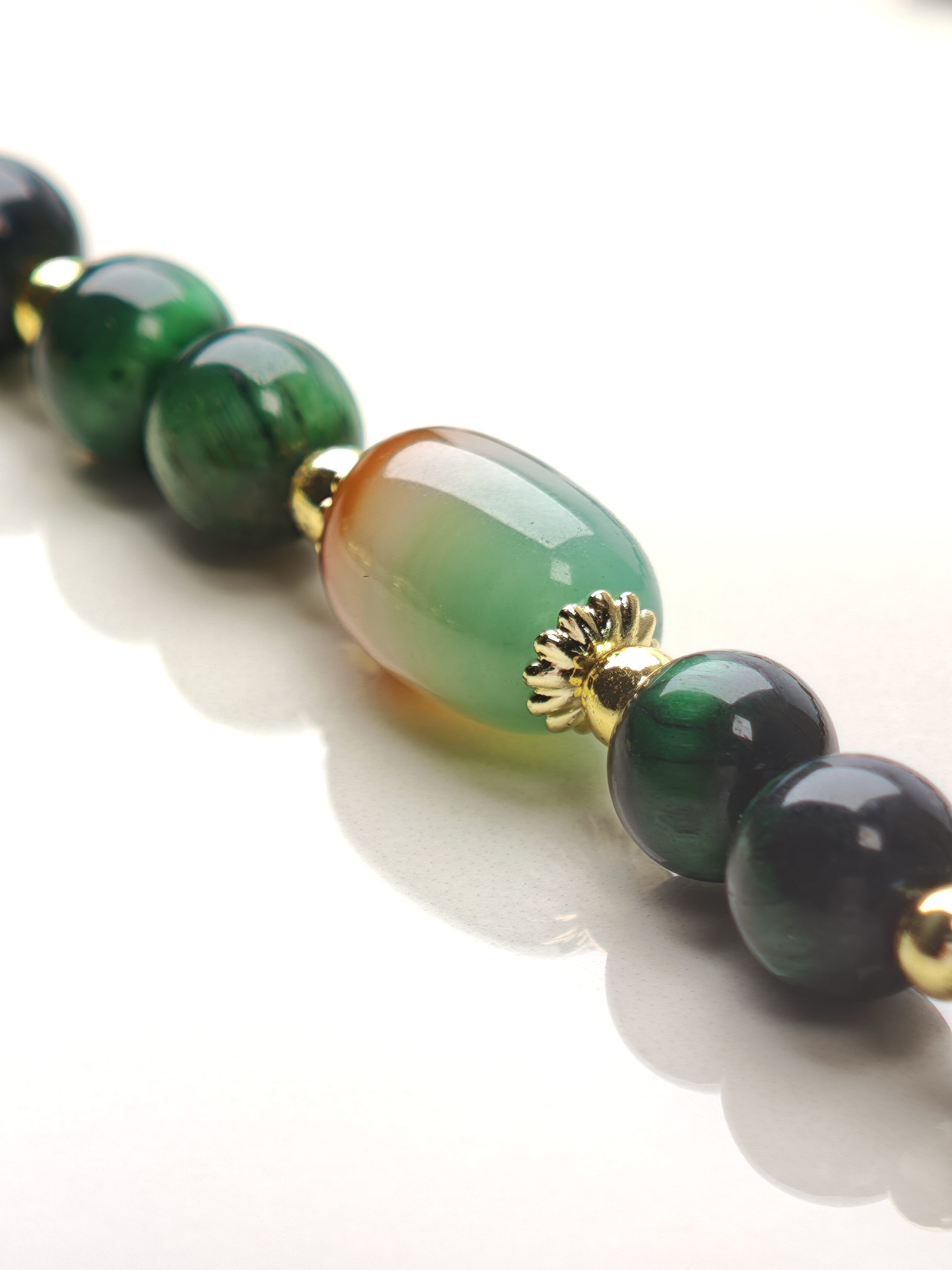Ophidian Wish – Green Tiger’s Eye Stacking Bracelet – alternate view 4 by ImperfectRealm