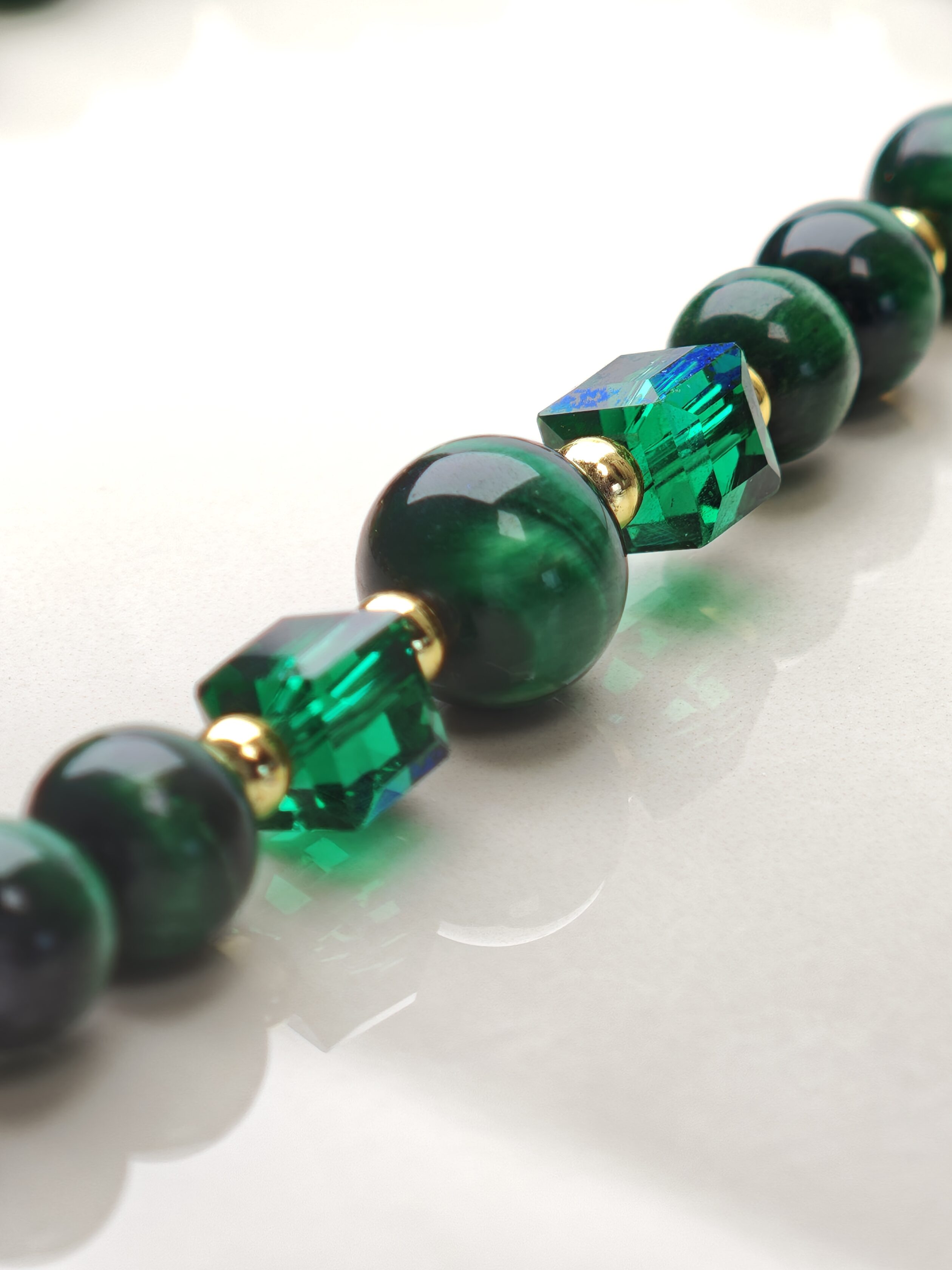 Ophidian Wish – Green Tiger’s Eye Stacking Bracelet – alternate view 5 by ImperfectRealm