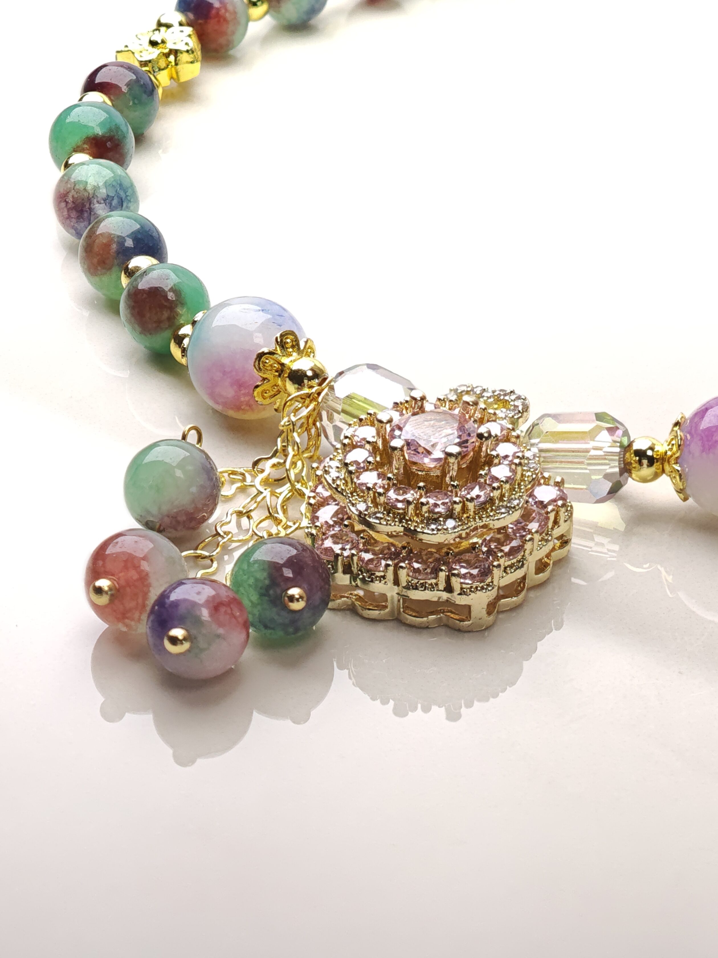 Crimson & Emerald Gala – Ruby Zoisite Bracelet – alternate view 4 by ImperfectRealm