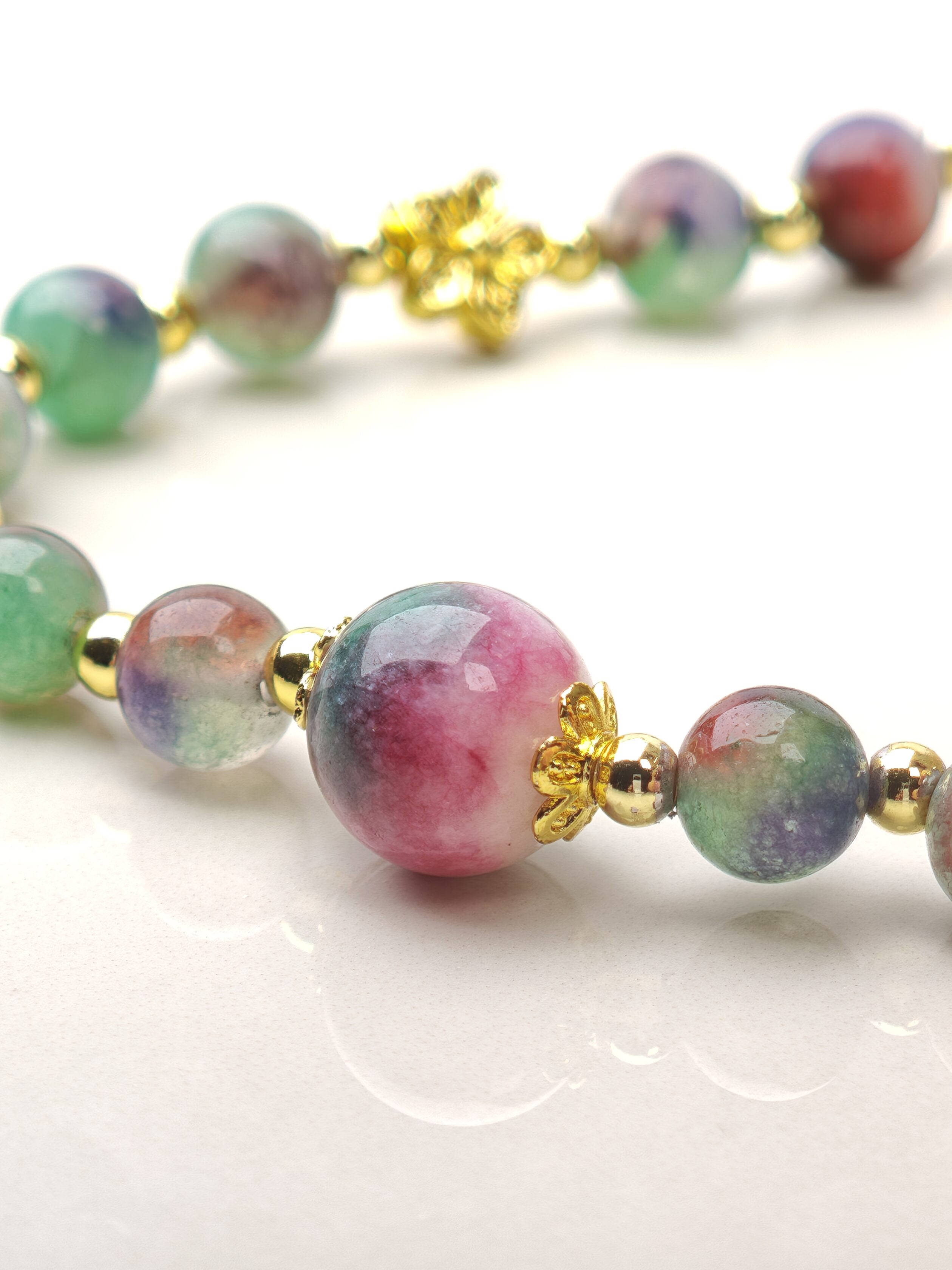 Crimson & Emerald Gala – Ruby Zoisite Bracelet – alternate view 2 by ImperfectRealm