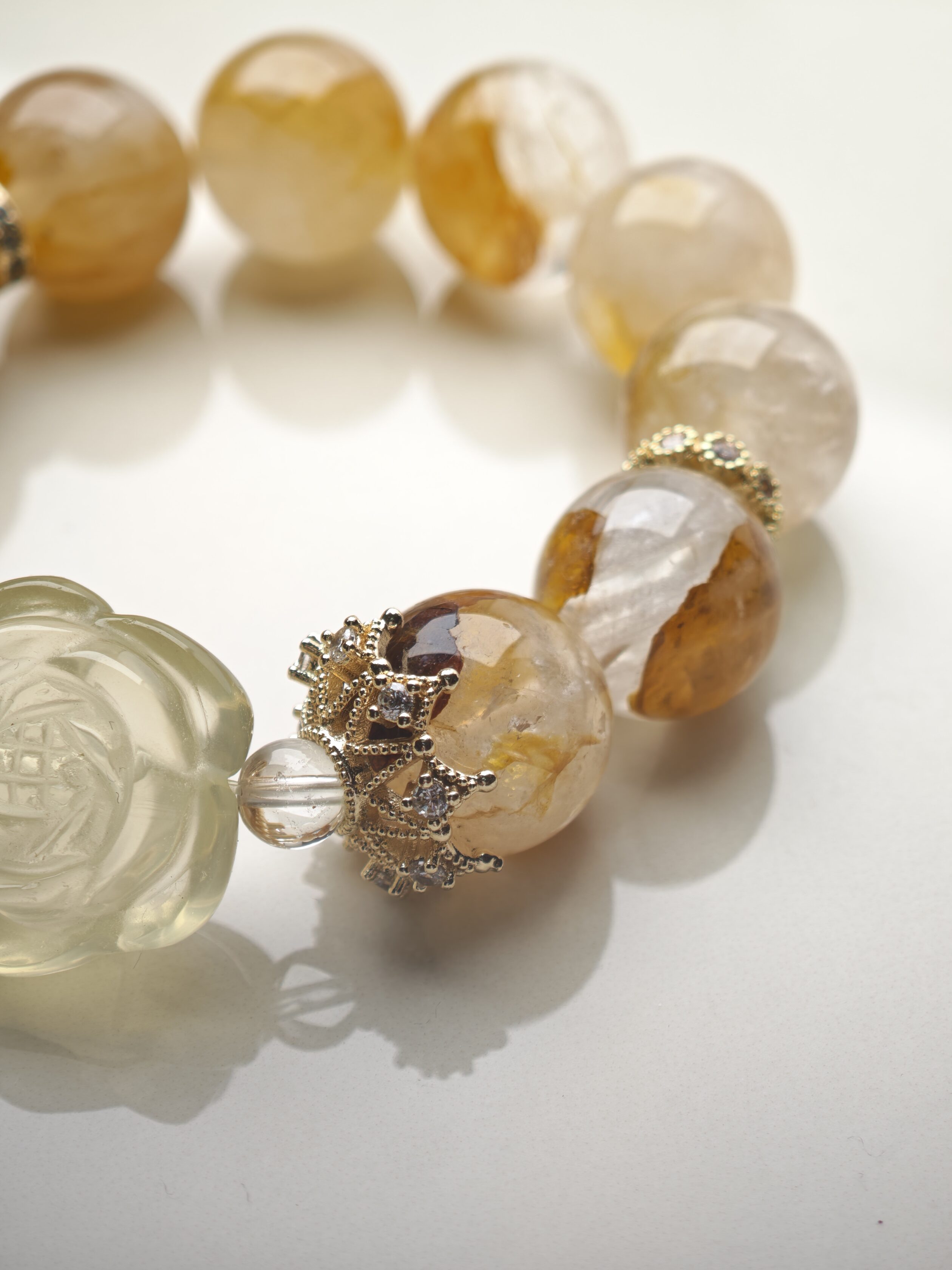 Golden Bloom – Yellow Resin Flower Bracelet – alternate view 3 by ImperfectRealm