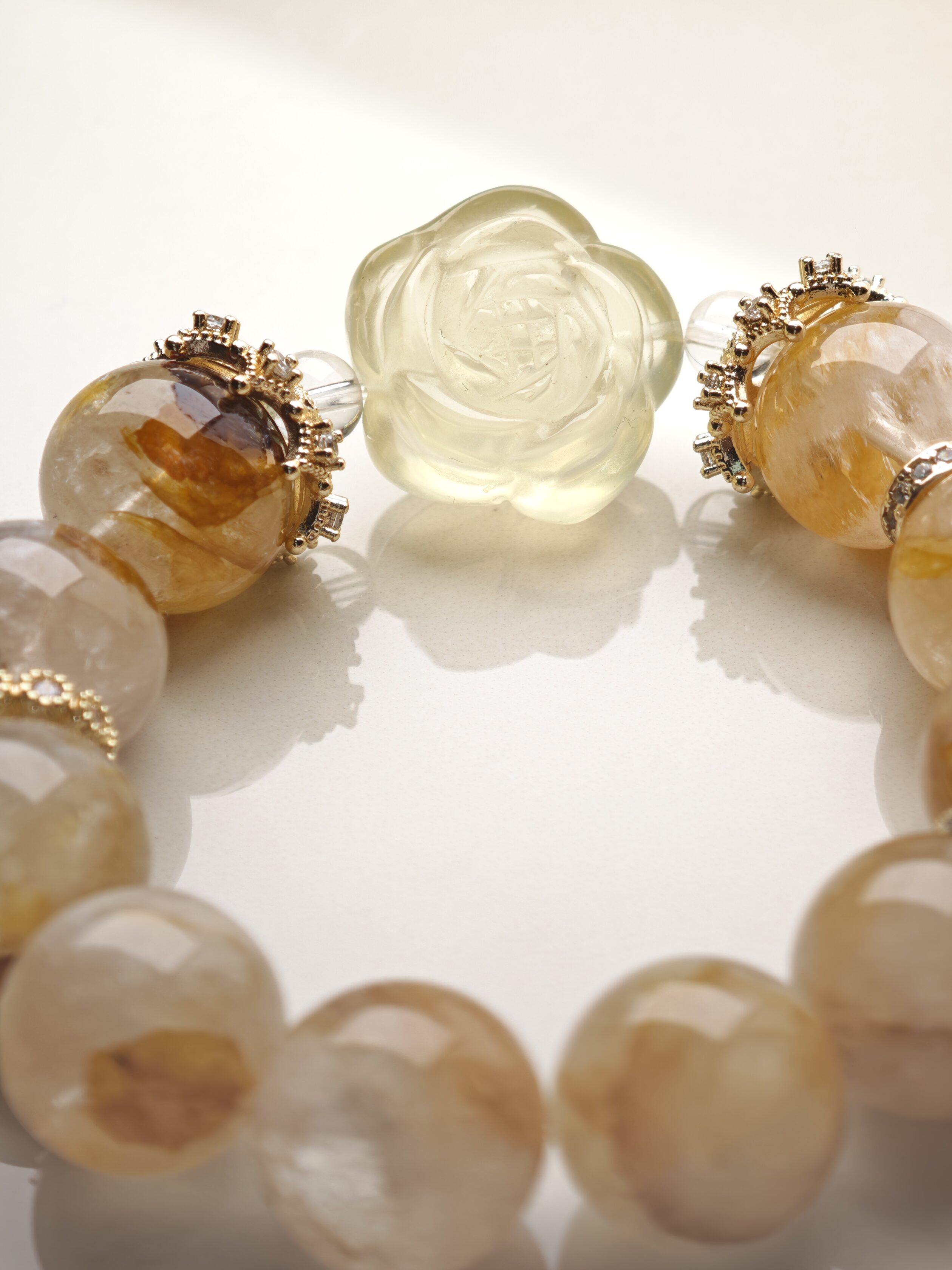 Golden Bloom – Yellow Resin Flower Bracelet – alternate view 2 by ImperfectRealm