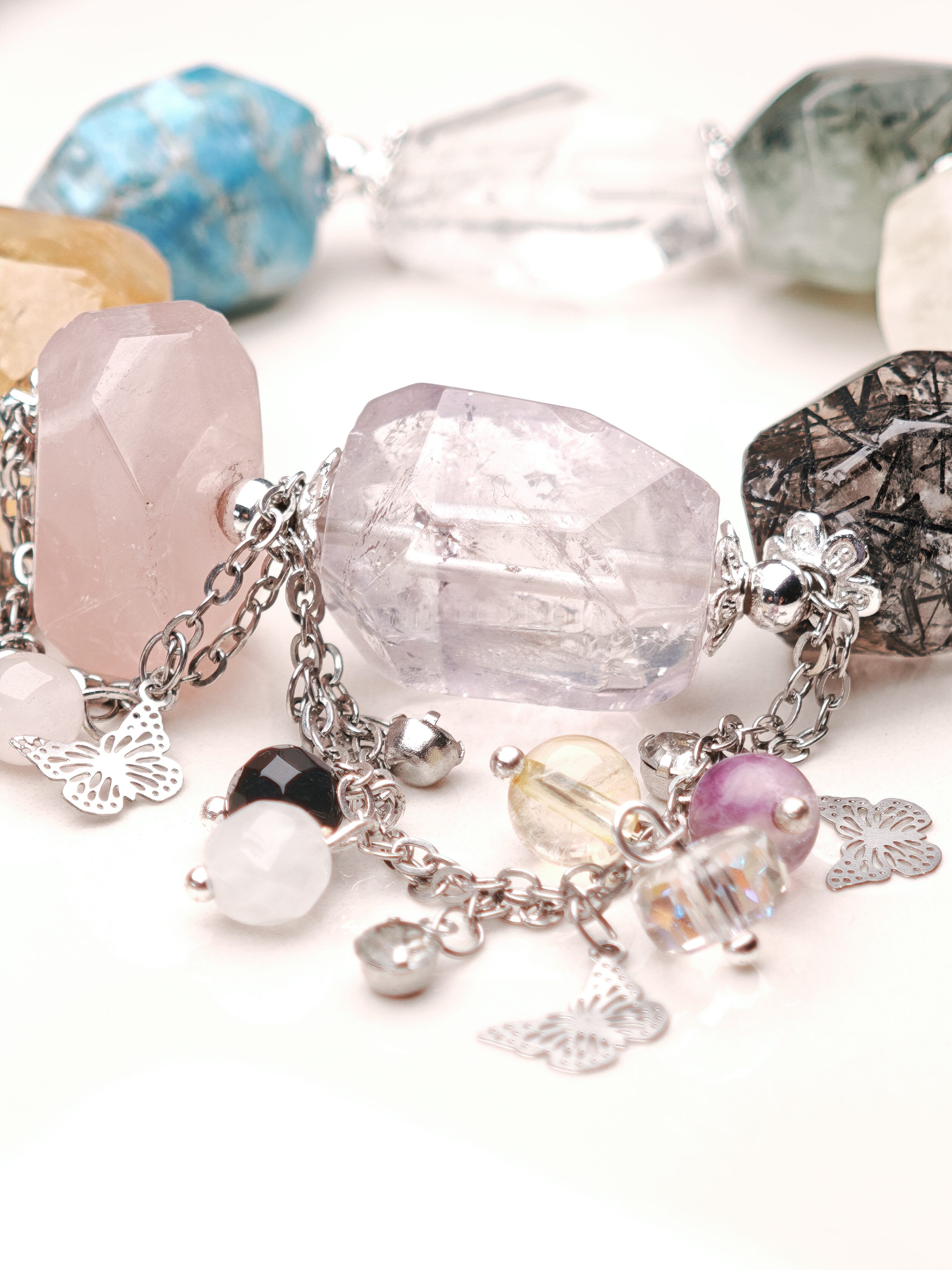 Fluttering Spectrum – Multi-Gemstone Bracelet – alternate view 3 by ImperfectRealm