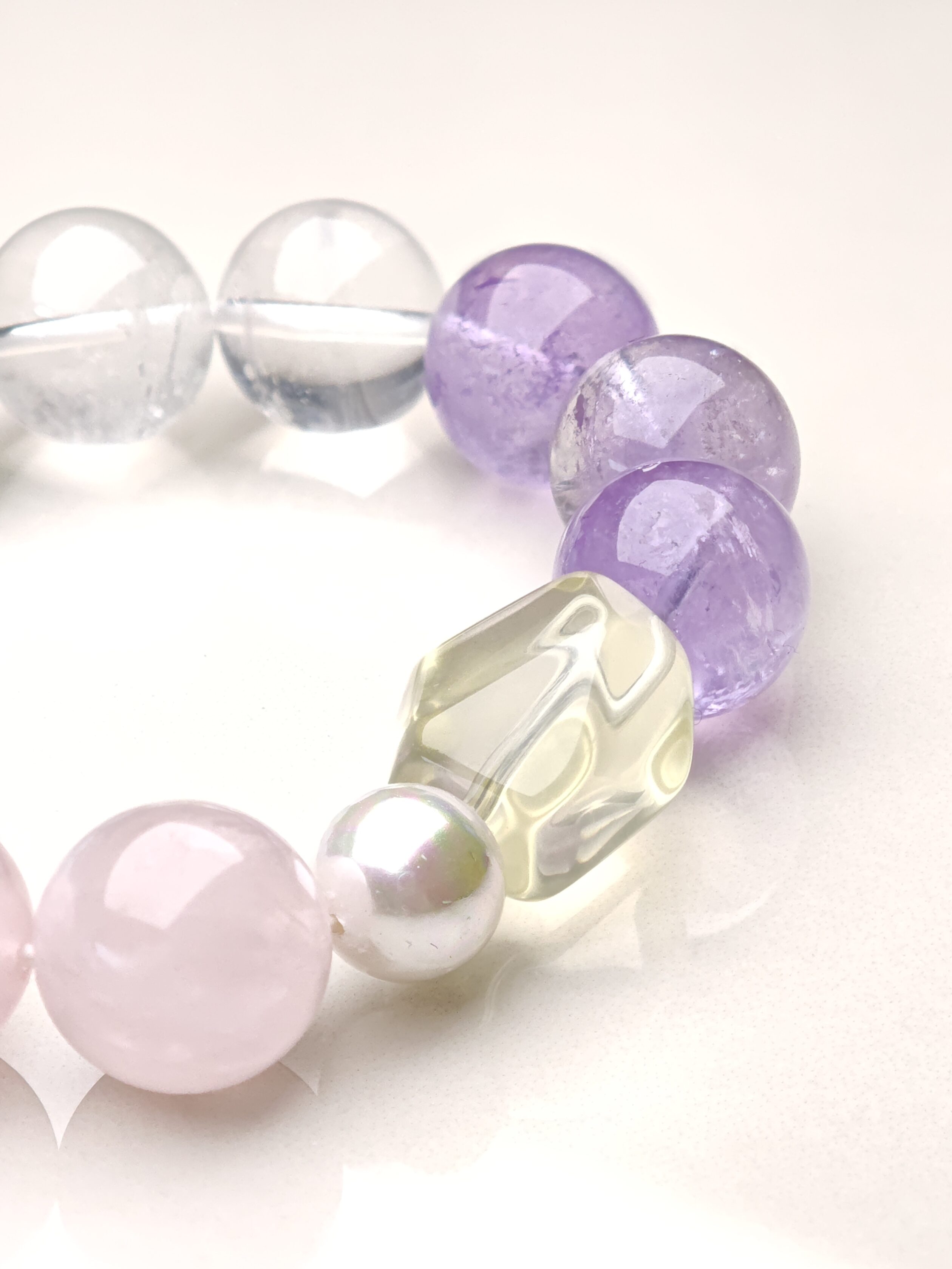 Solin – Rose Quartz, Amethyst & Aquamarine Bracelet – alternate view 5 by ImperfectRealm