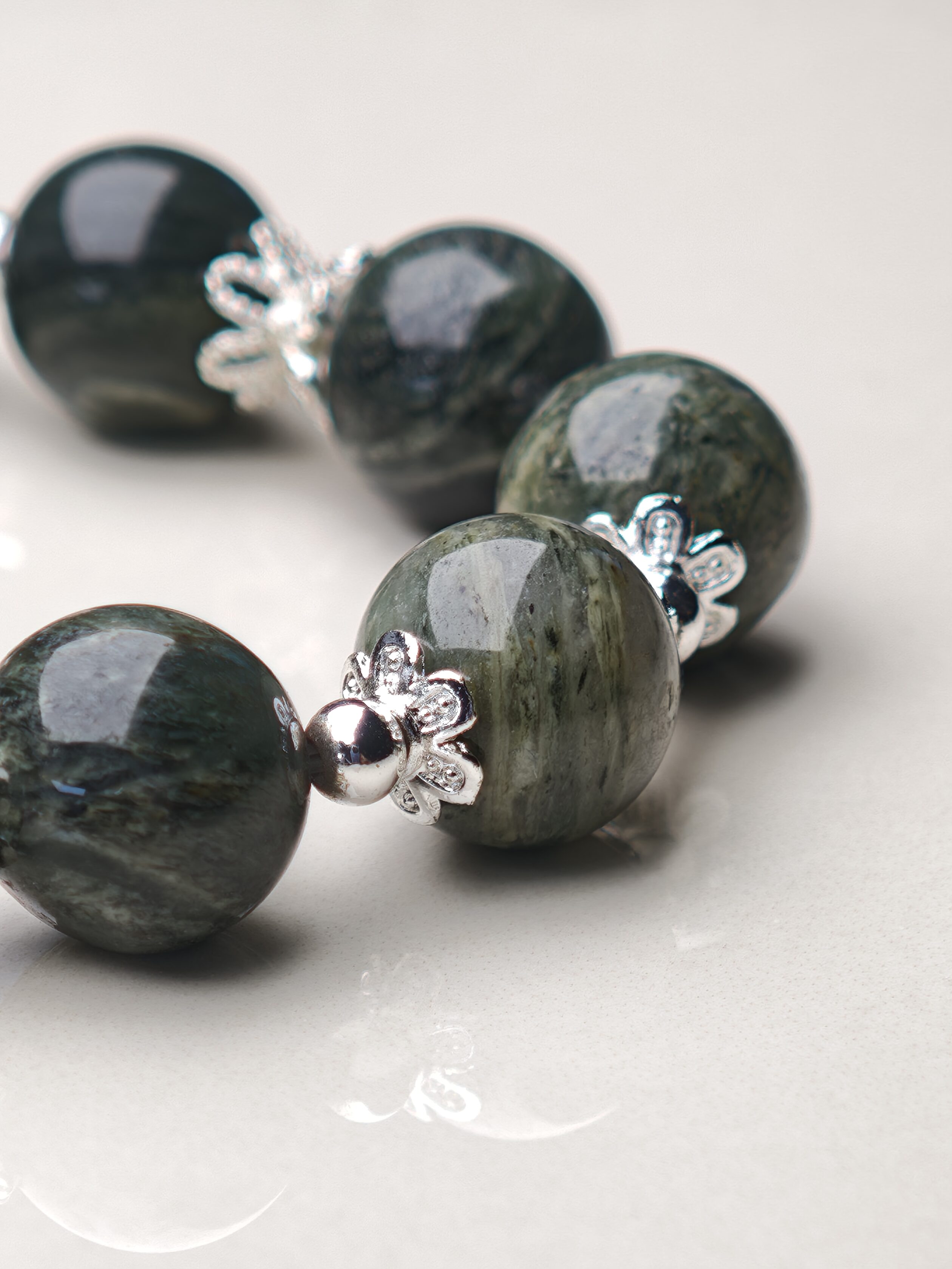 Mistflower Bloom – Xiuyan Jade Bracelet – alternate view 2 by ImperfectRealm