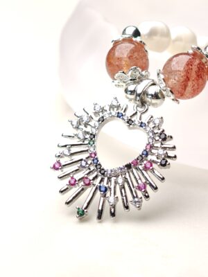 Berry Bloom – Strawberry Quartz Layered Bracelet