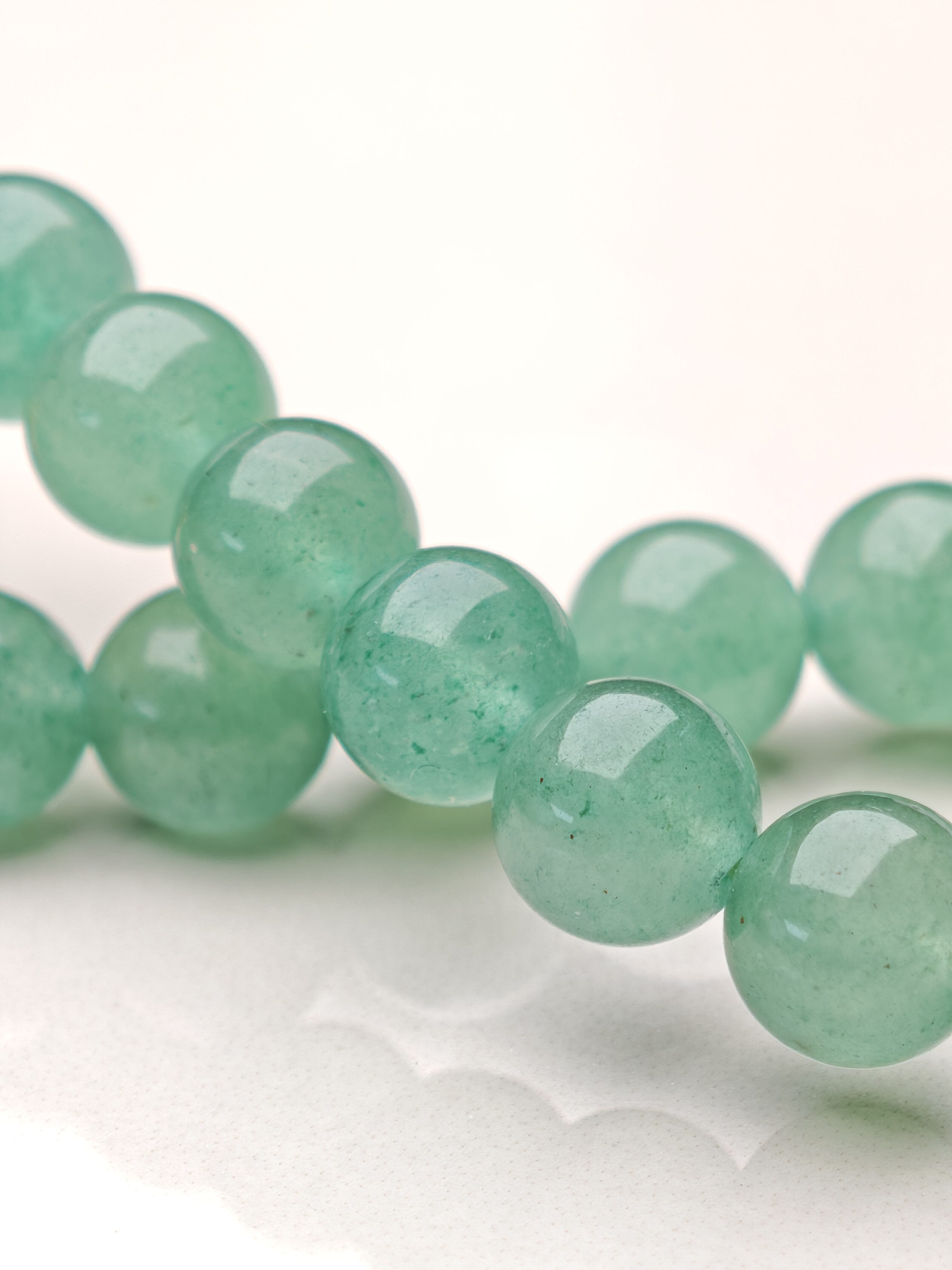 Spring Lotus Whisper – Green Aventurine & Carved Lotus Bracelet – alternate view 4 by ImperfectRealm
