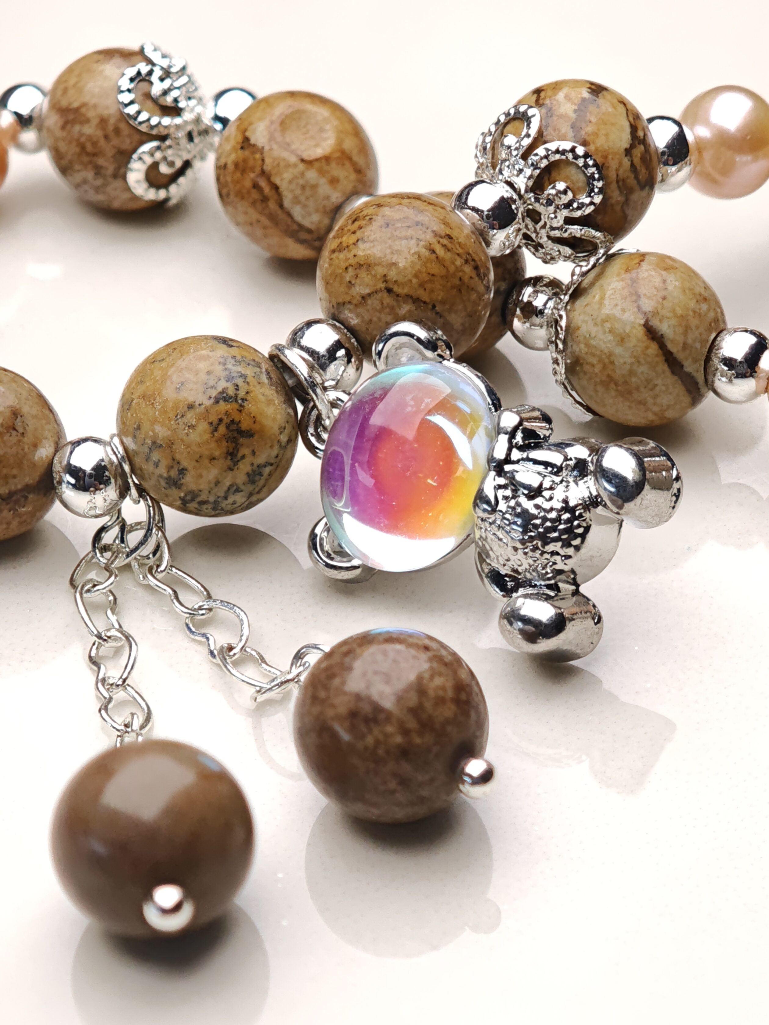 Sunset Whimsy – Picture Jasper Bracelet – alternate view 2 by ImperfectRealm