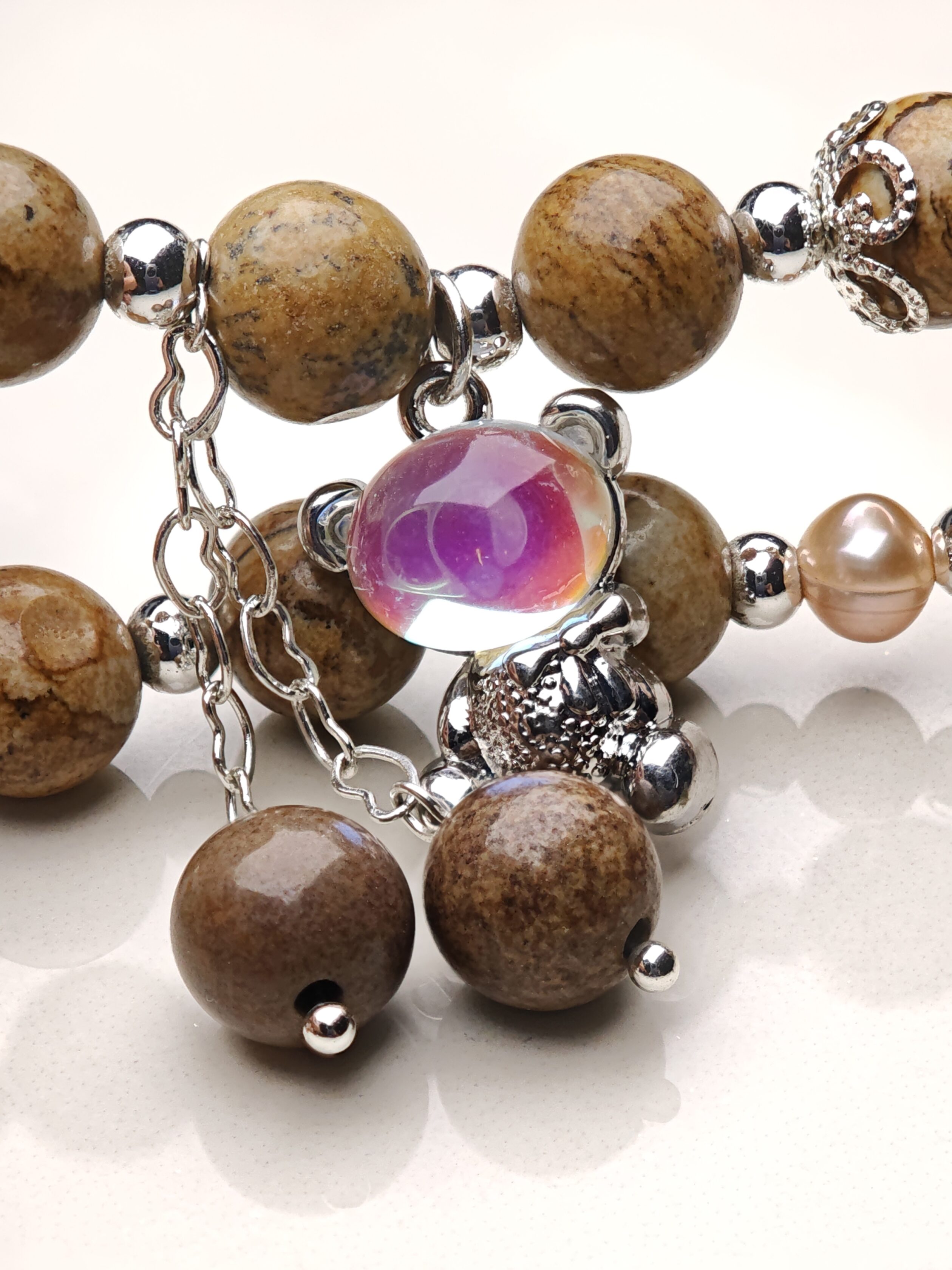 Sunset Whimsy – Picture Jasper Bracelet – alternate view 3 by ImperfectRealm