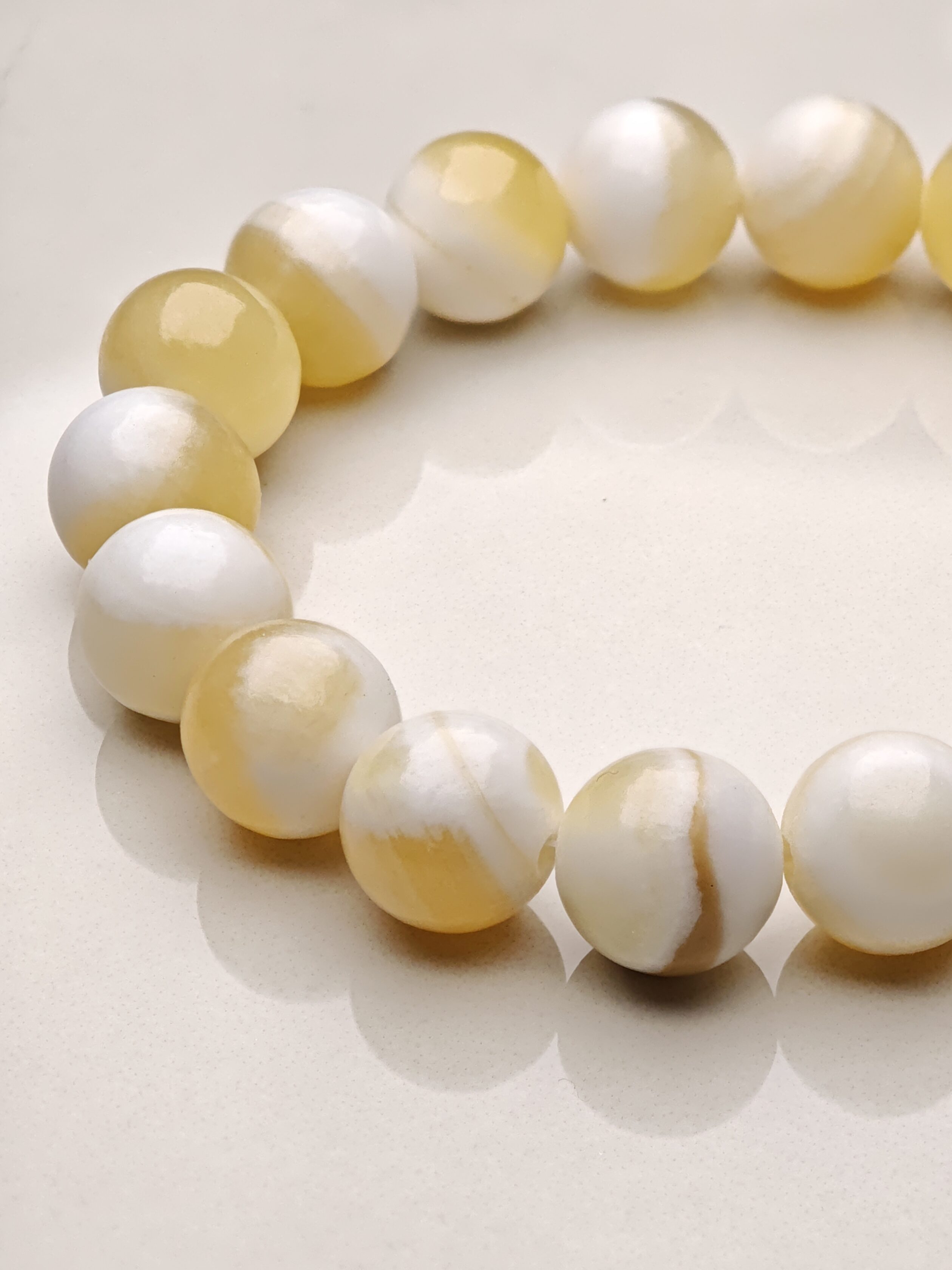 Desert Whisper – Creamy Yellow Jade Bracelet – alternate view 3 by ImperfectRealm