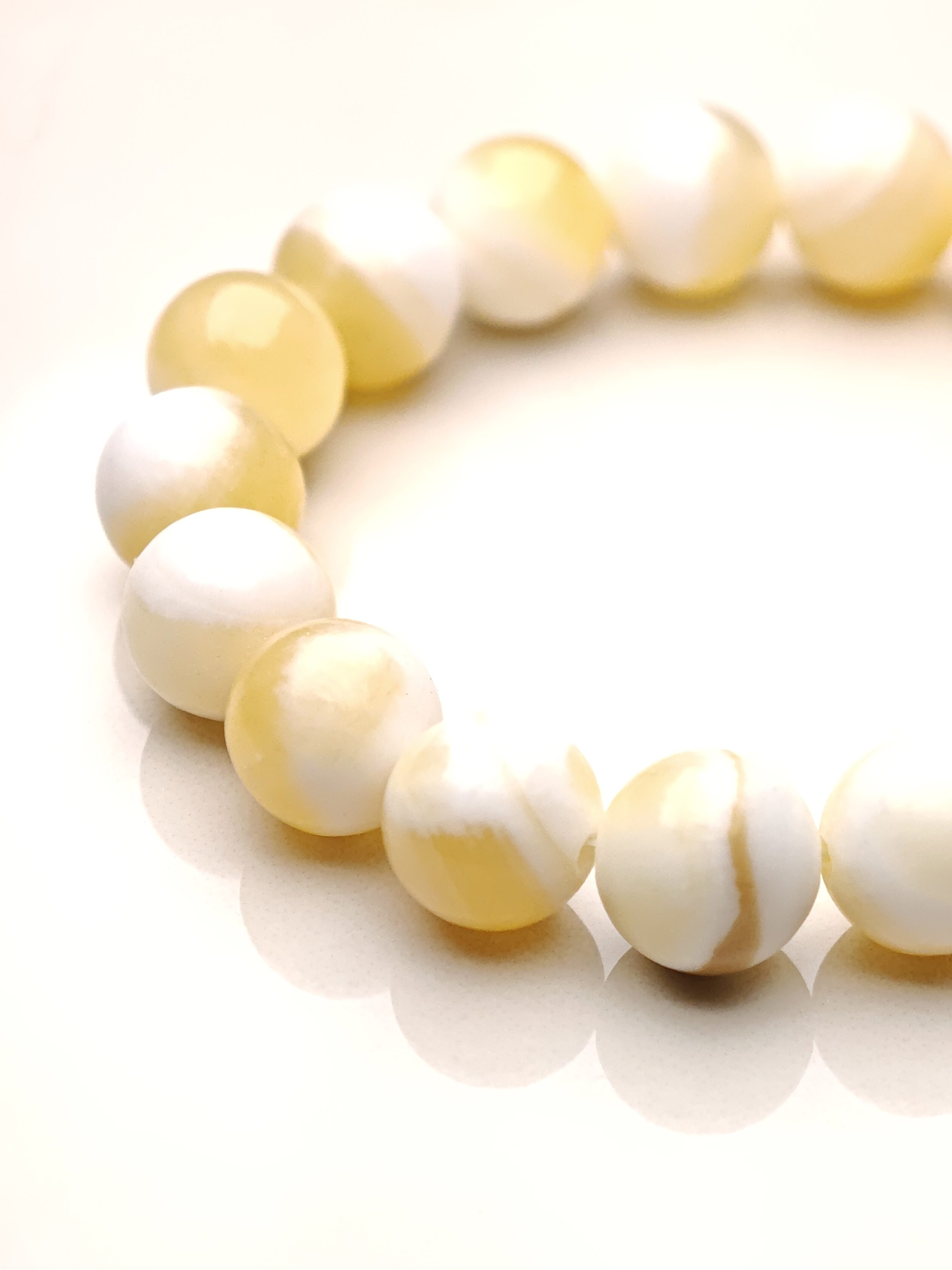 Desert Whisper – Creamy Yellow Jade Bracelet – alternate view 2 by ImperfectRealm