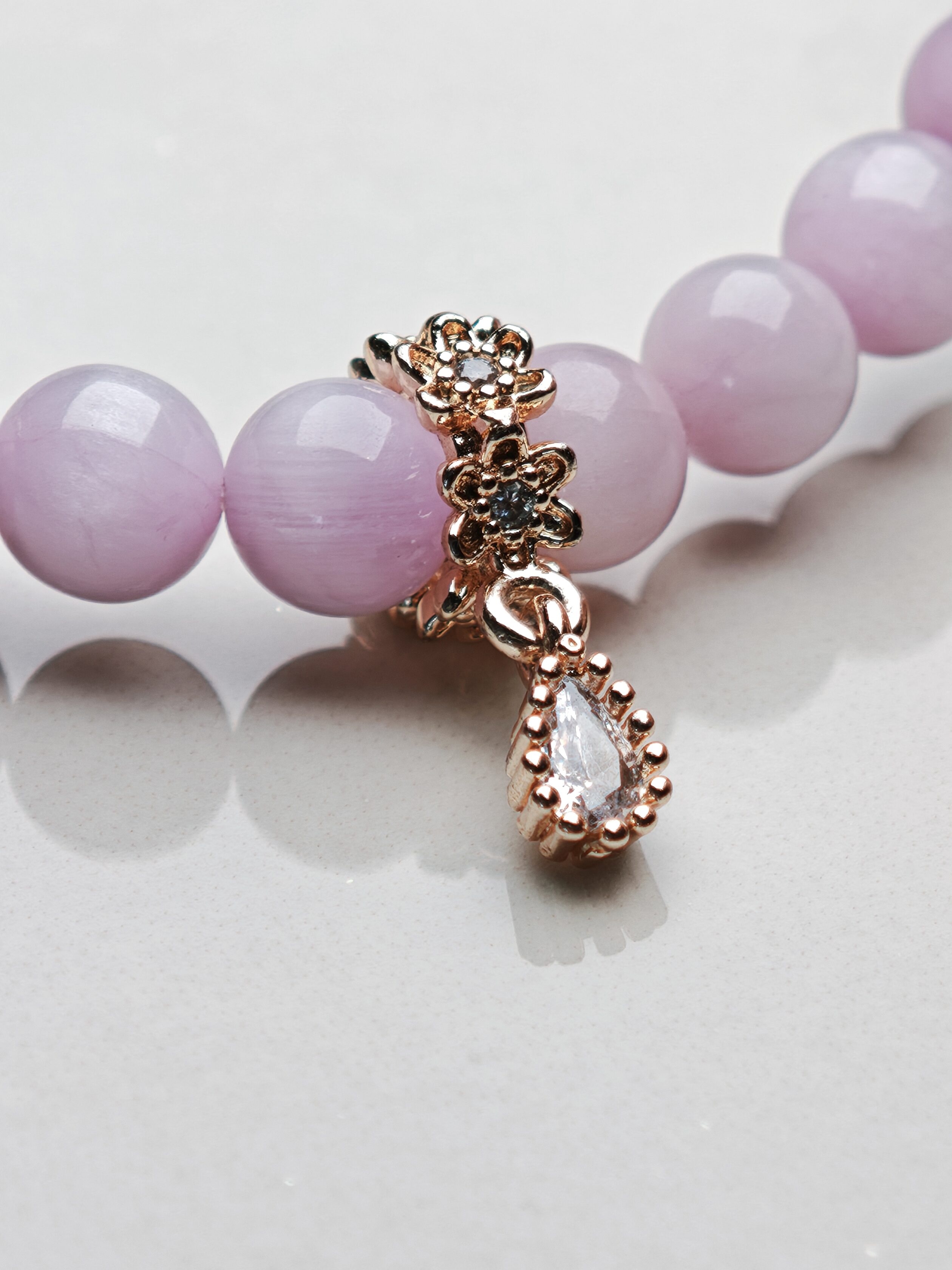 Lemon Veil – Kunzite, Clear Quartz & Lemon Jade Bracelet – alternate view 4 by ImperfectRealm