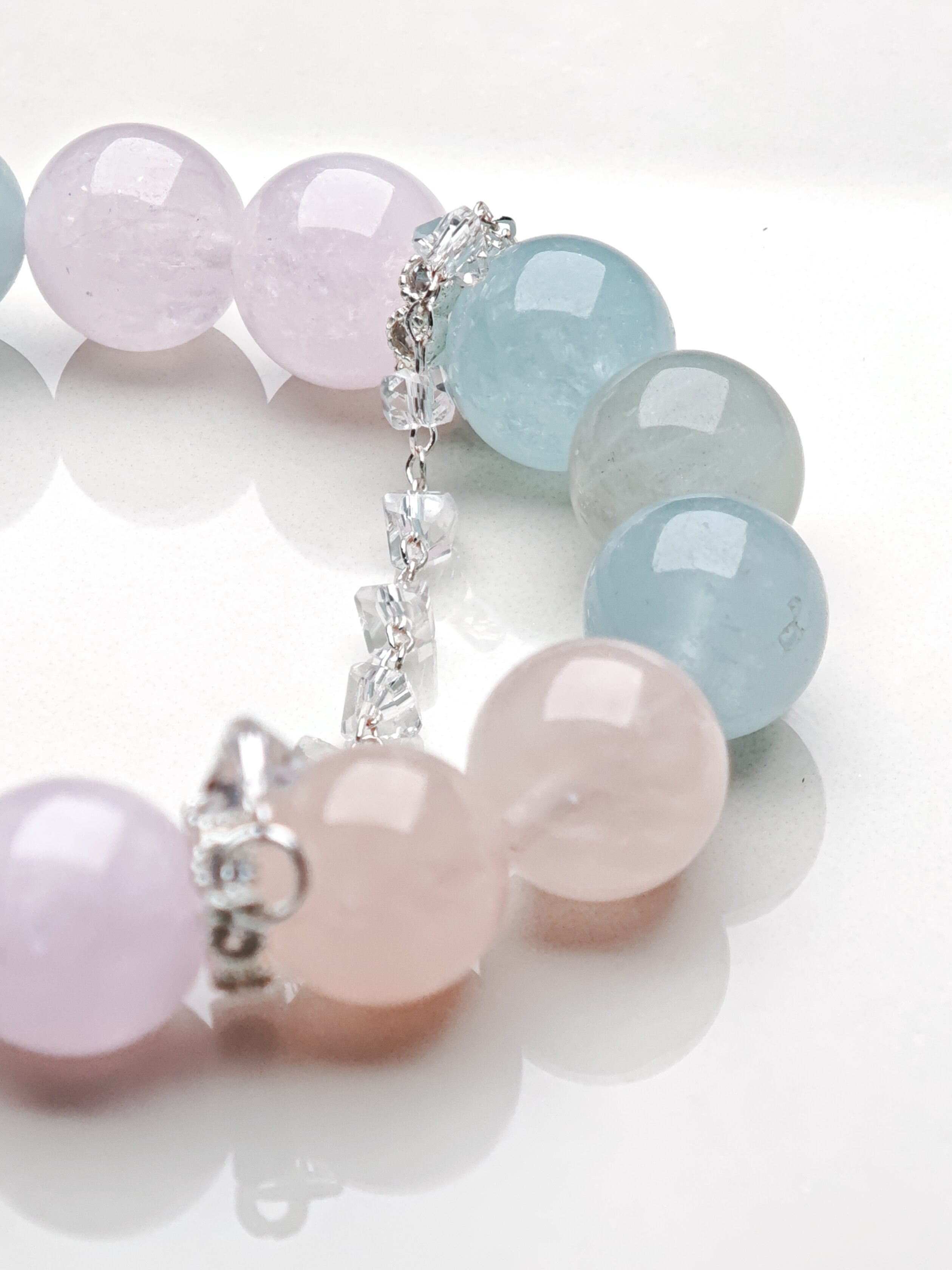 Mermaid's Kiss – Morganite & Aquamarine Bracelet – alternate view 3 by ImperfectRealm
