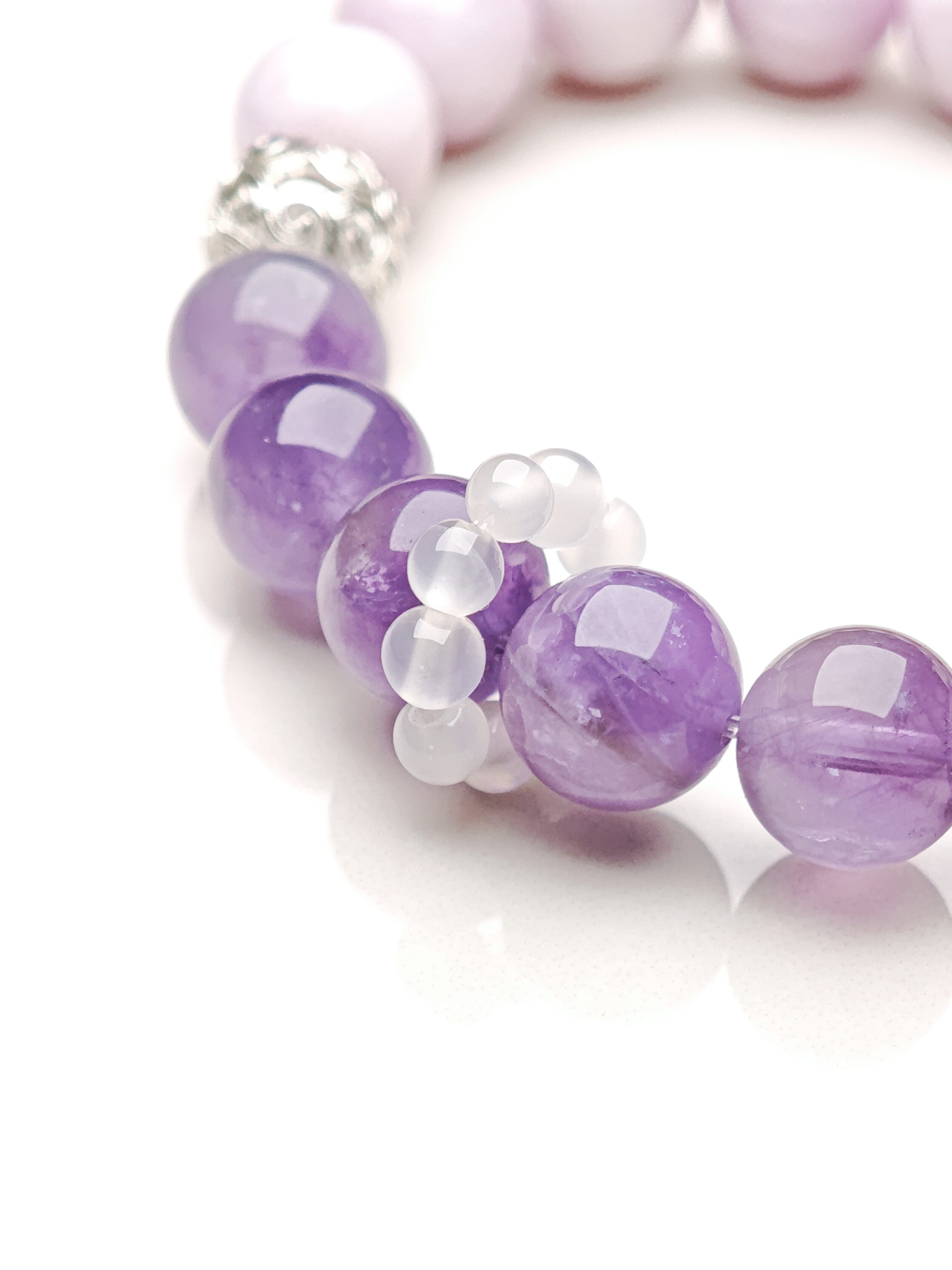 Celestial Quiet – Kunzite, Amethyst & Clear Quartz Bracelet – alternate view 2 by ImperfectRealm