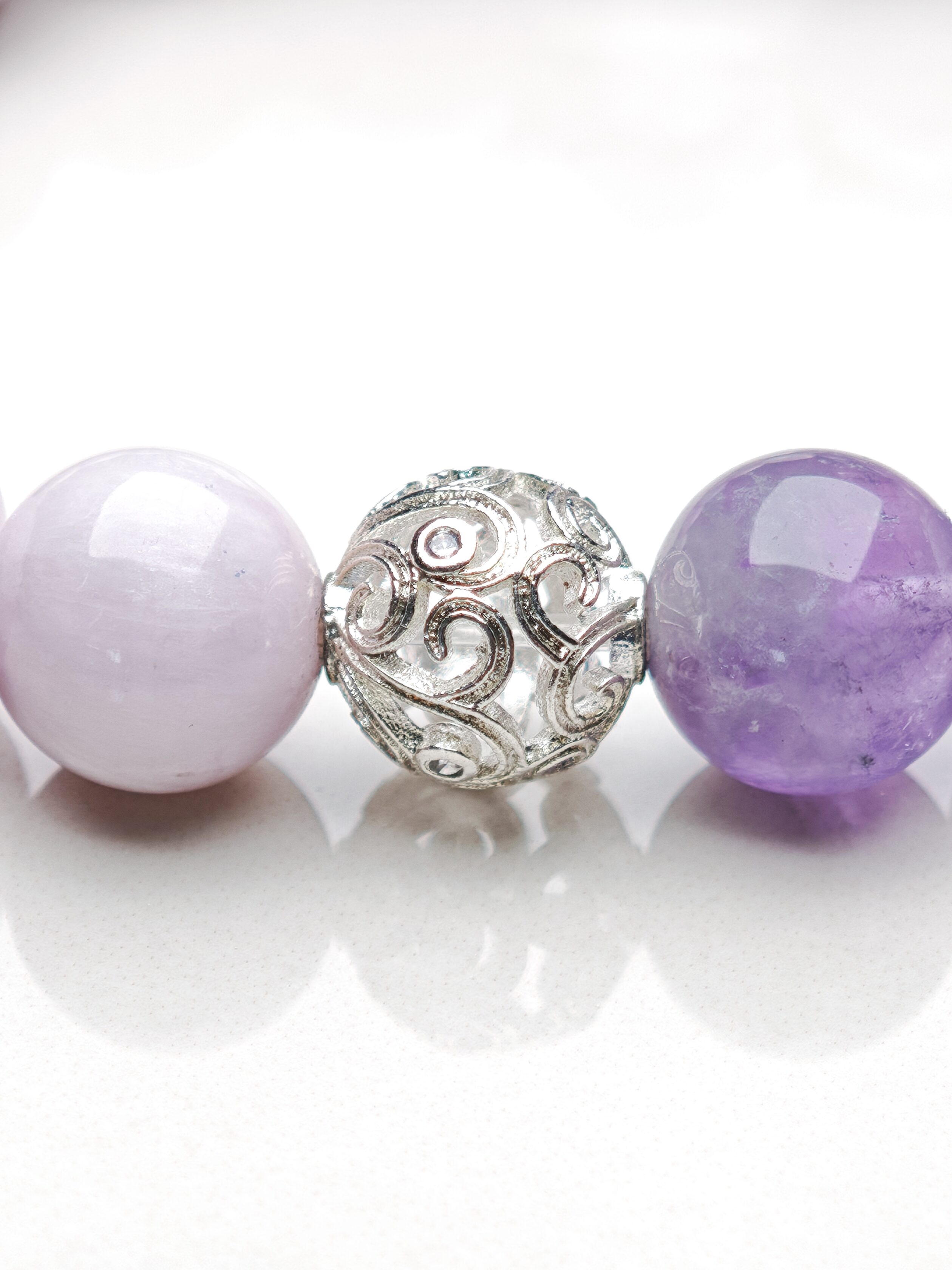 Celestial Quiet – Kunzite, Amethyst & Clear Quartz Bracelet – alternate view 3 by ImperfectRealm
