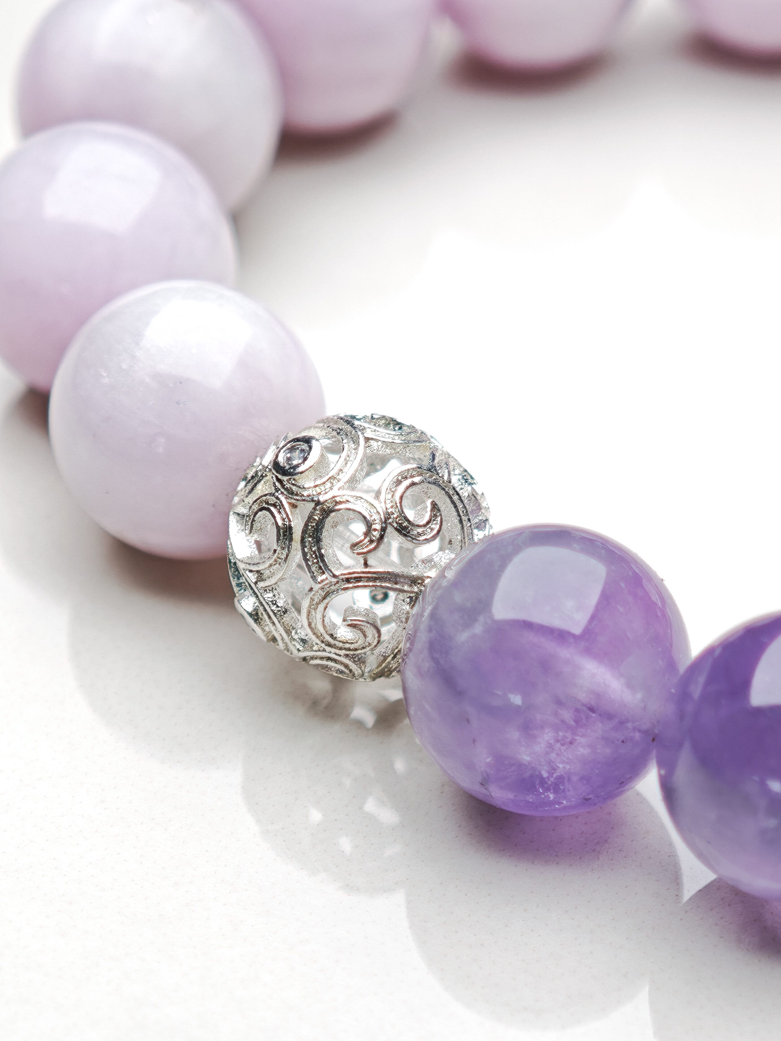 Celestial Quiet – Kunzite, Amethyst & Clear Quartz Bracelet – alternate view 4 by ImperfectRealm
