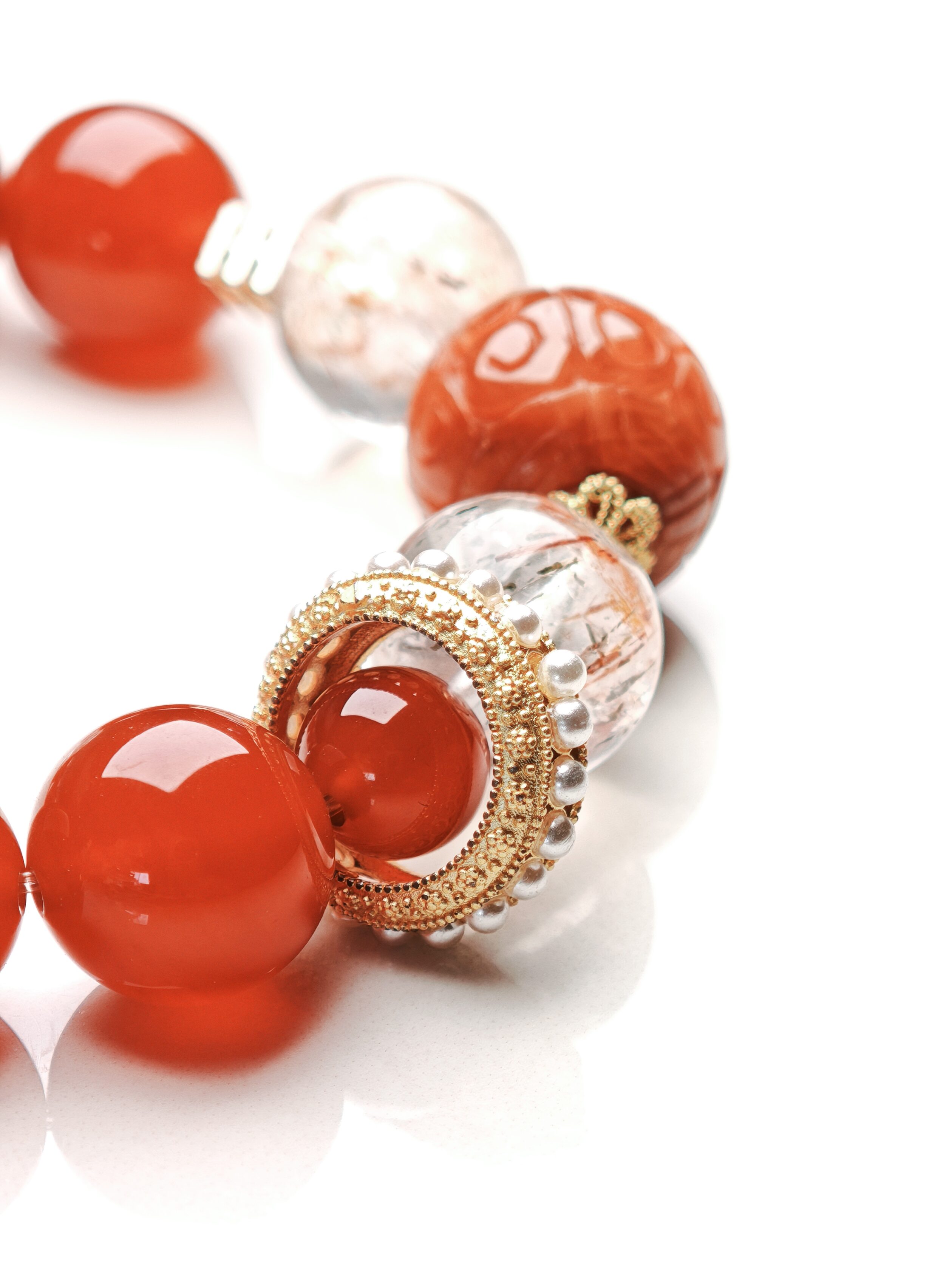 Blazing Oath – Carnelian & Rutilated Quartz Bracelet – alternate view 3 by ImperfectRealm
