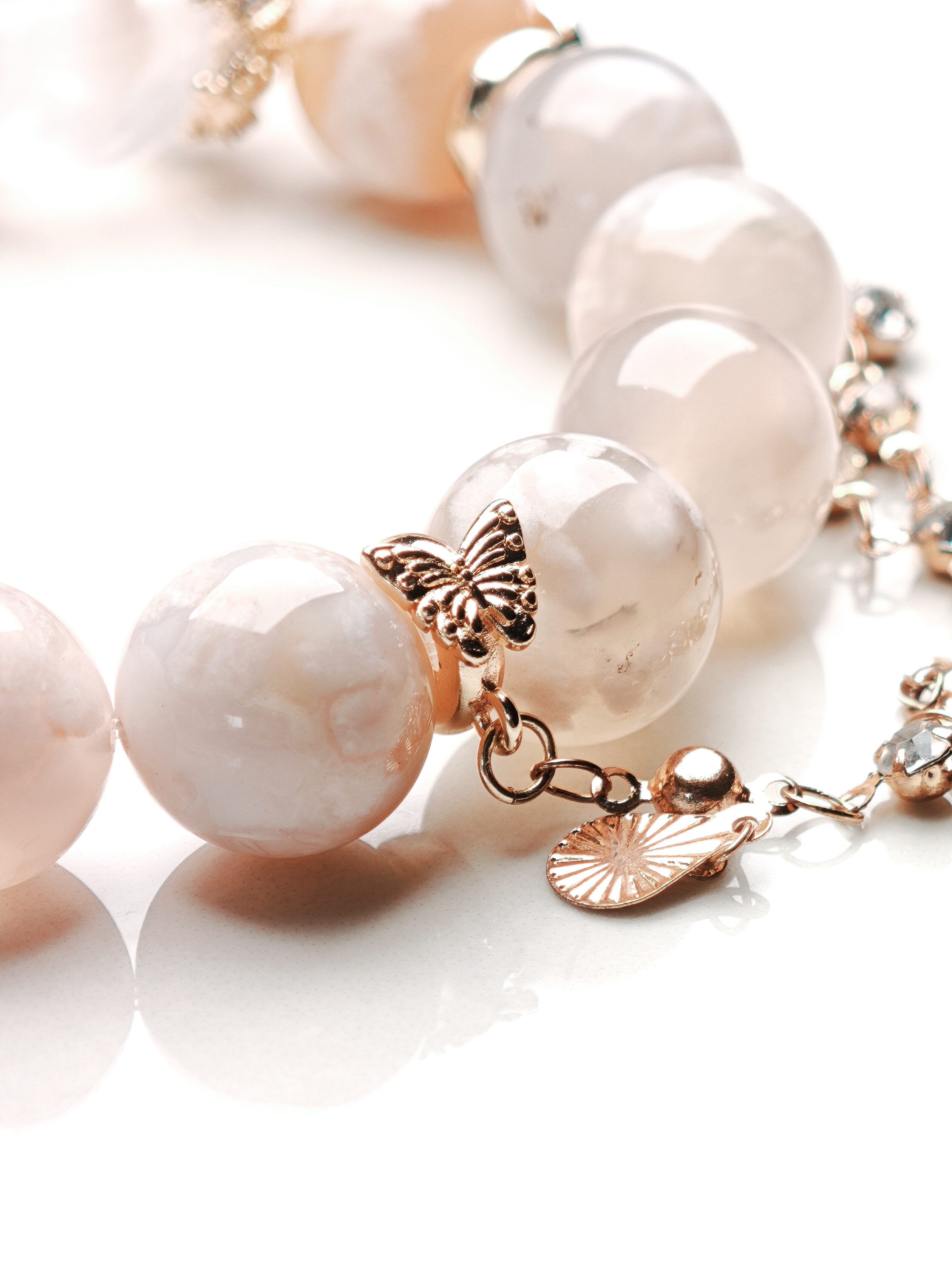 Blossom Haze – Cherry Blossom Agate Bracelet – alternate view 2 by ImperfectRealm