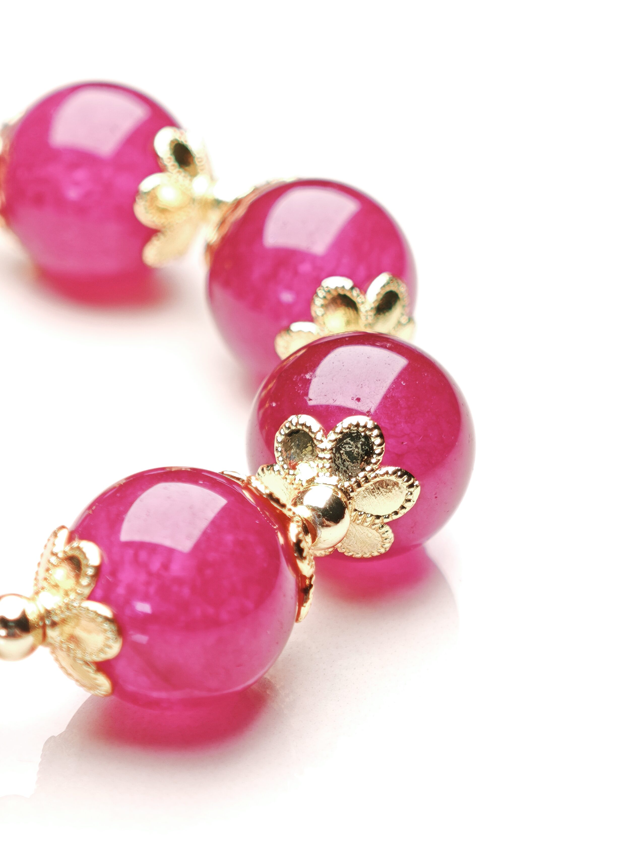 Aphrodite's Crown – Pink Agate & Rose Quartz Heart Bracelet – alternate view 4 by ImperfectRealm