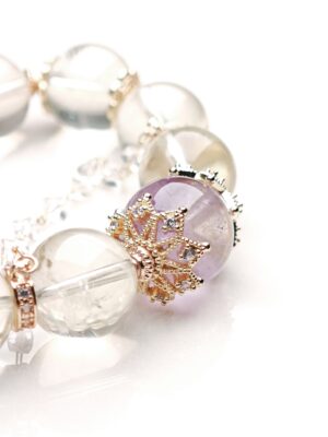 Hebe's Light – Lemon Quartz & Lavender Amethyst Bloom Bracelet