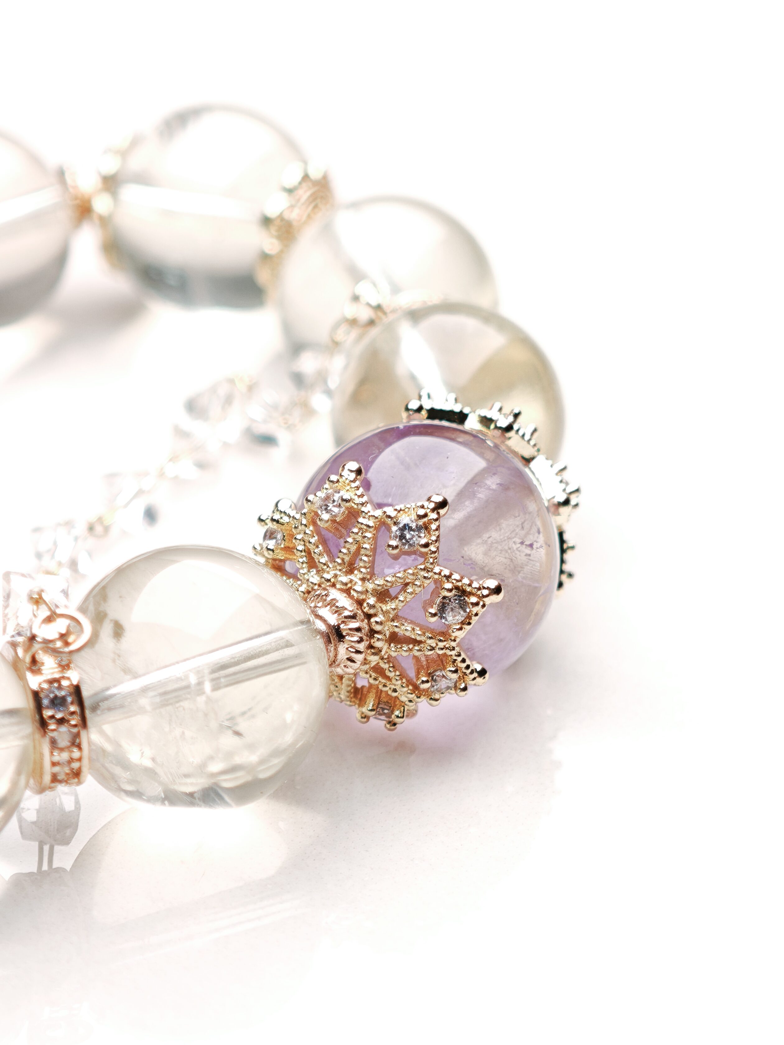 Hebe's Light – Lemon Quartz & Lavender Amethyst Bloom Bracelet by ImperfectRealm