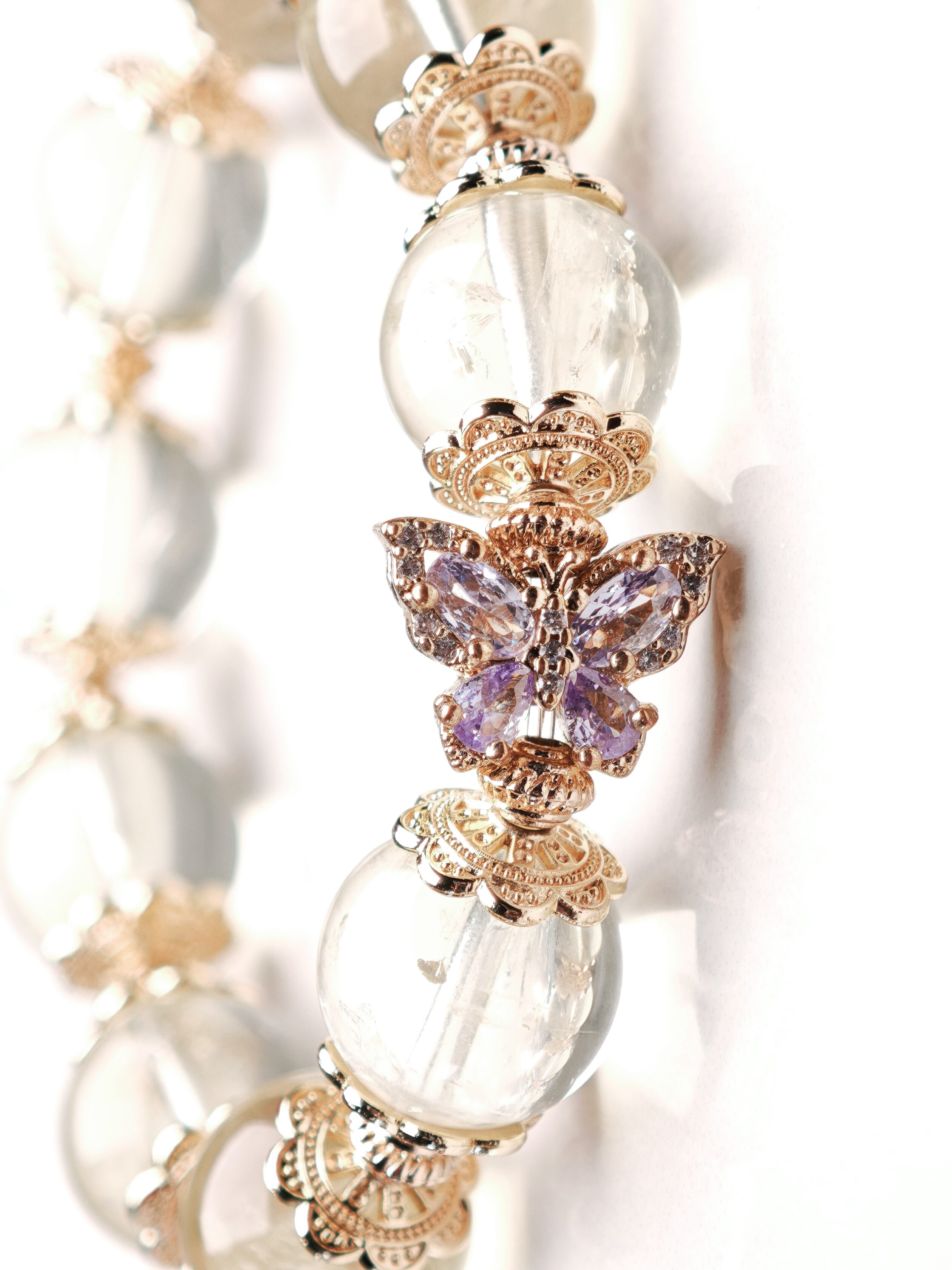 Hebe's Light – Lemon Quartz & Lavender Amethyst Bloom Bracelet – alternate view 4 by ImperfectRealm