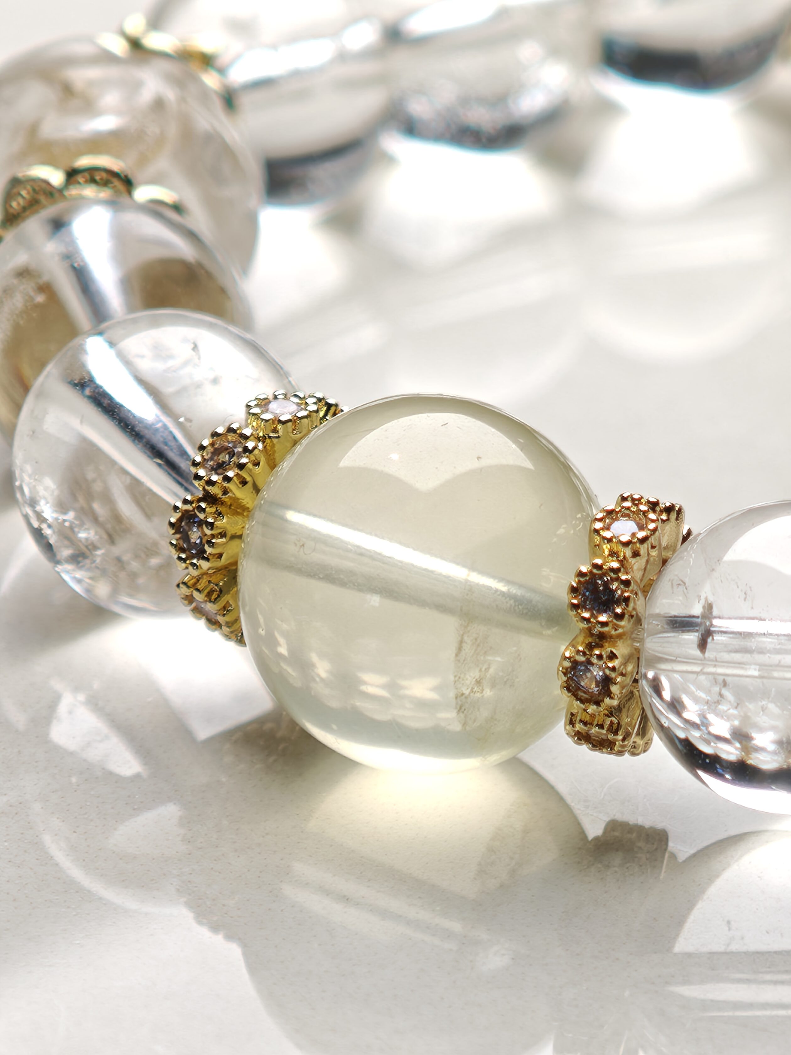 Sunlit Whisper – White Crystal & Lemon Quartz Bracelet – alternate view 3 by ImperfectRealm