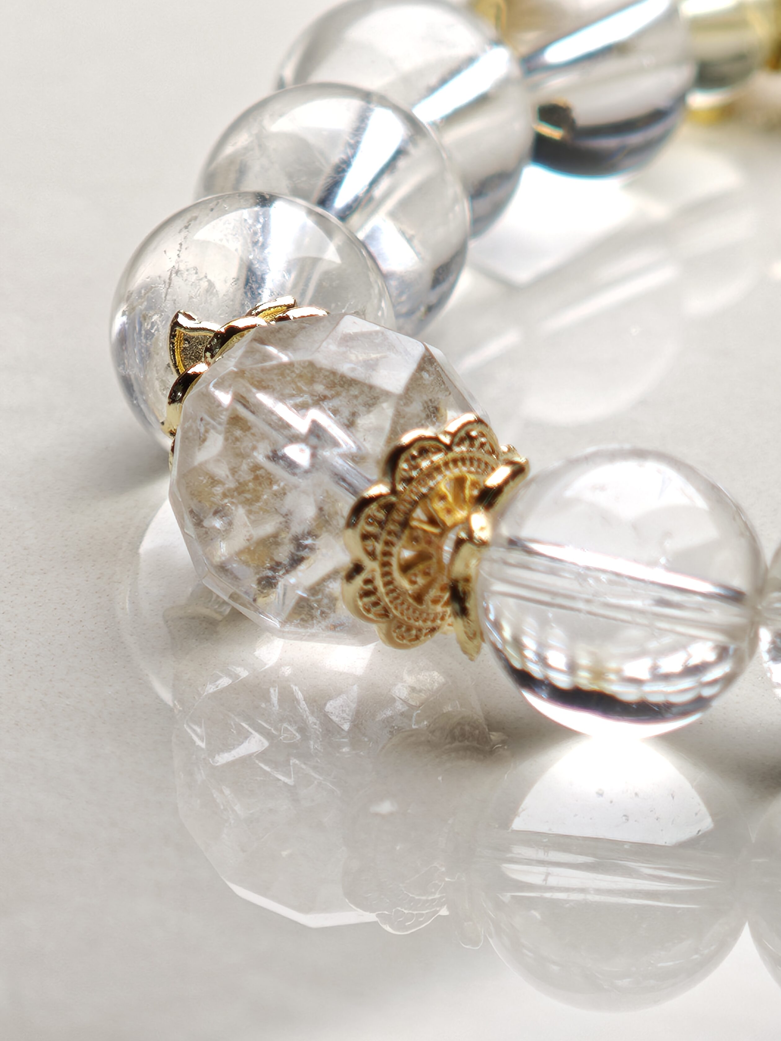 Sunlit Whisper – White Crystal & Lemon Quartz Bracelet – alternate view 2 by ImperfectRealm