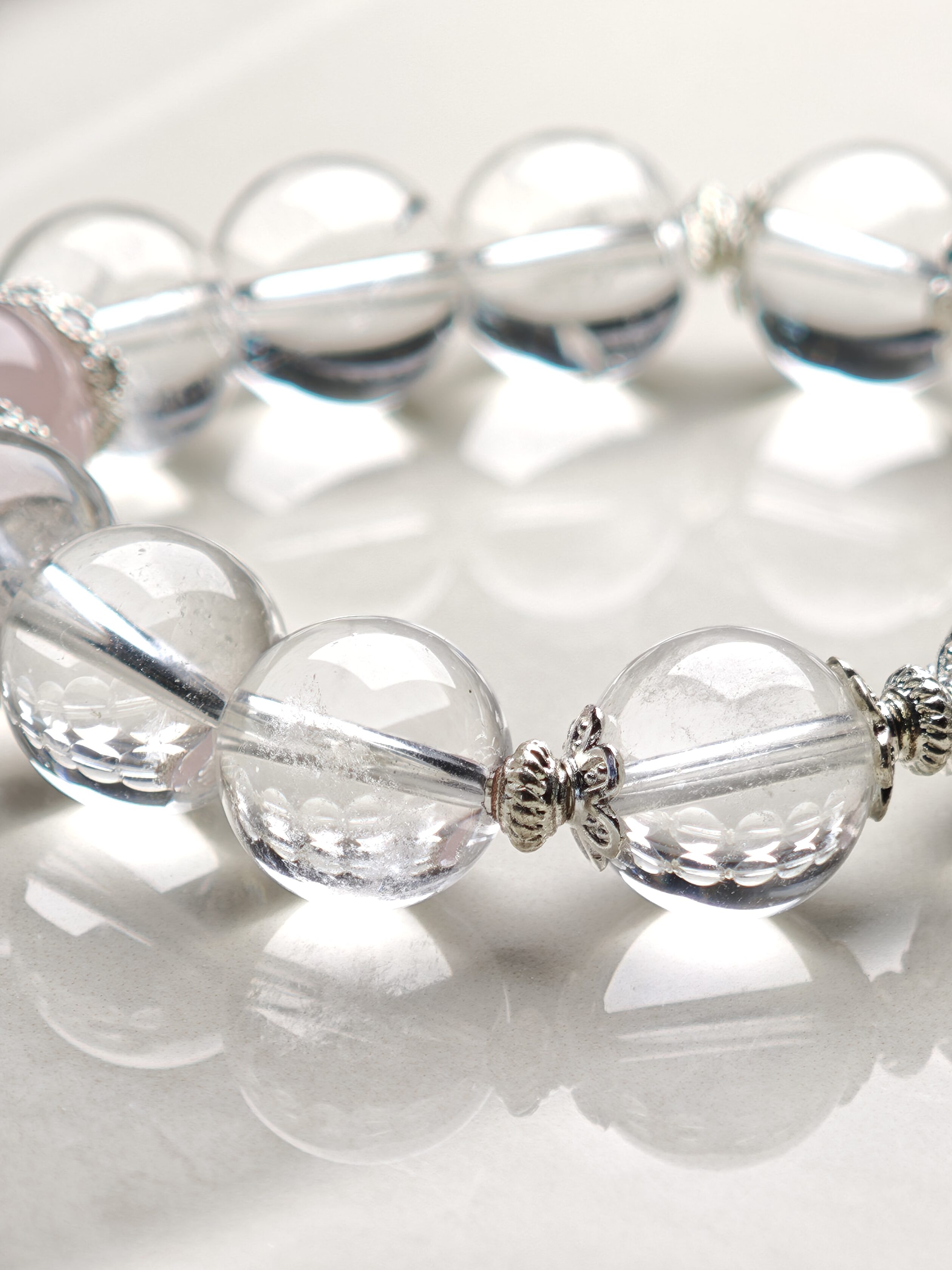Rosé Whisper – Clear Quartz & Rose Quartz Bracelet – alternate view 4 by ImperfectRealm